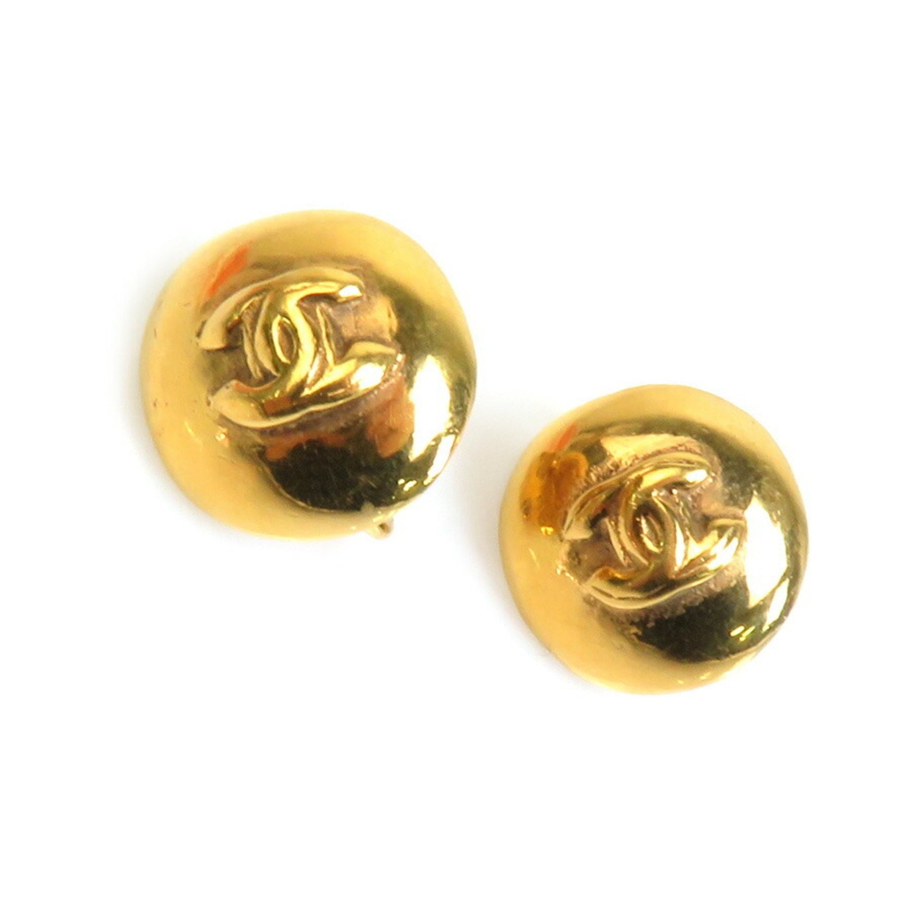 CHANEL Coco Mark Metal Earrings