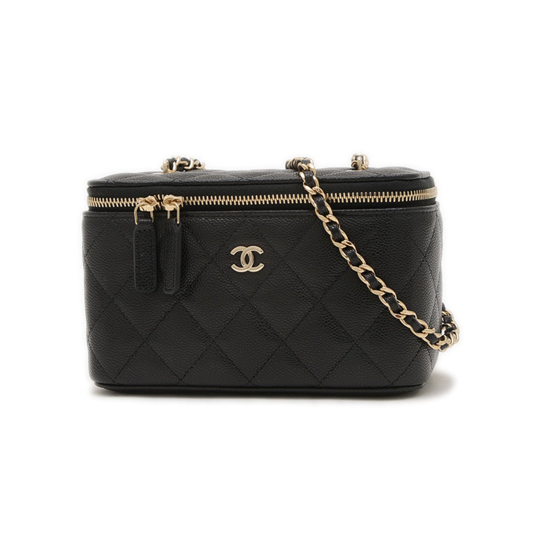 Chanel Matelasse Small Vanity Bag, Caviar Skin, Silver Hardware, BP