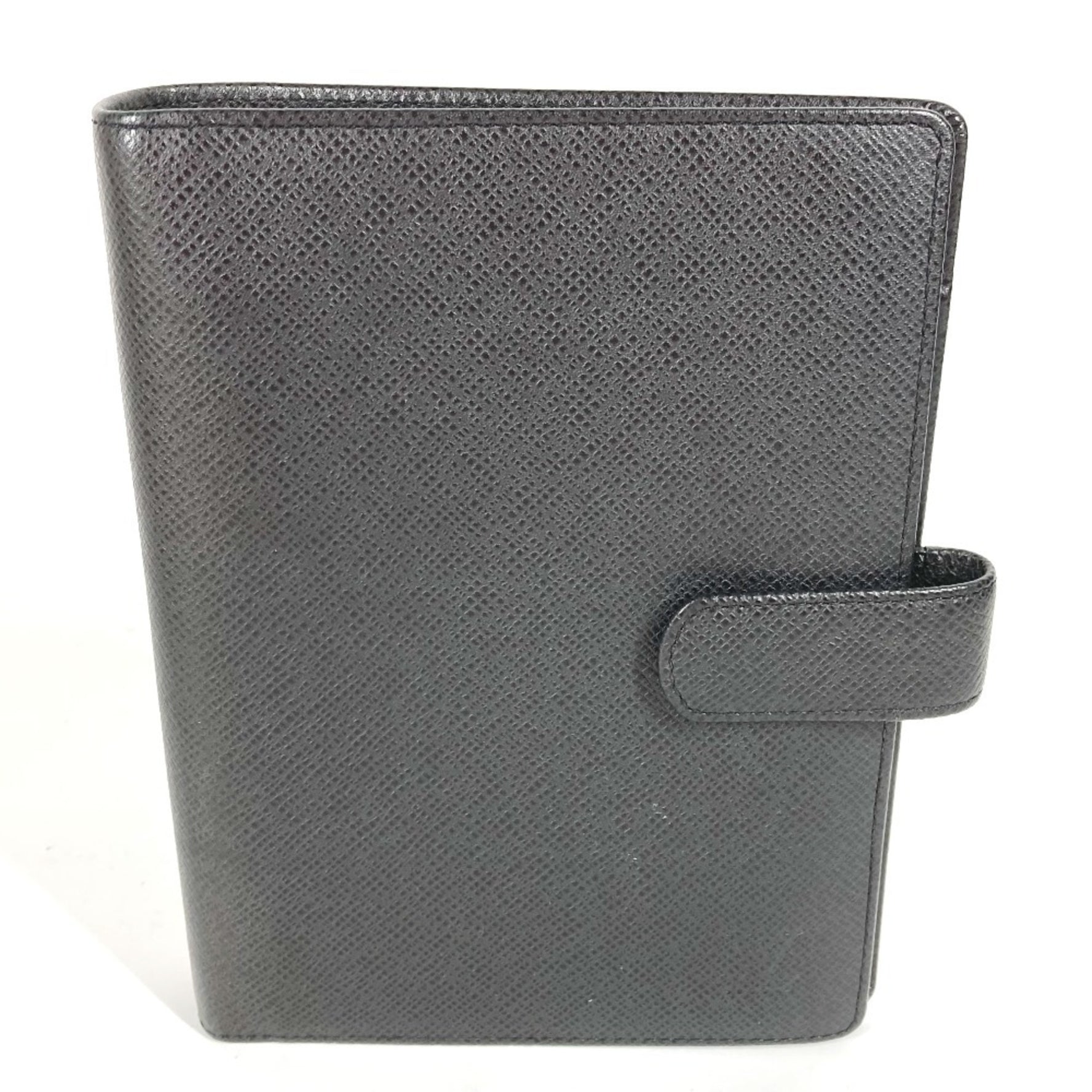Louis Vuitton Taiga Agenda MM Stationery Notebook Cover Leather Men's Ardoise Black