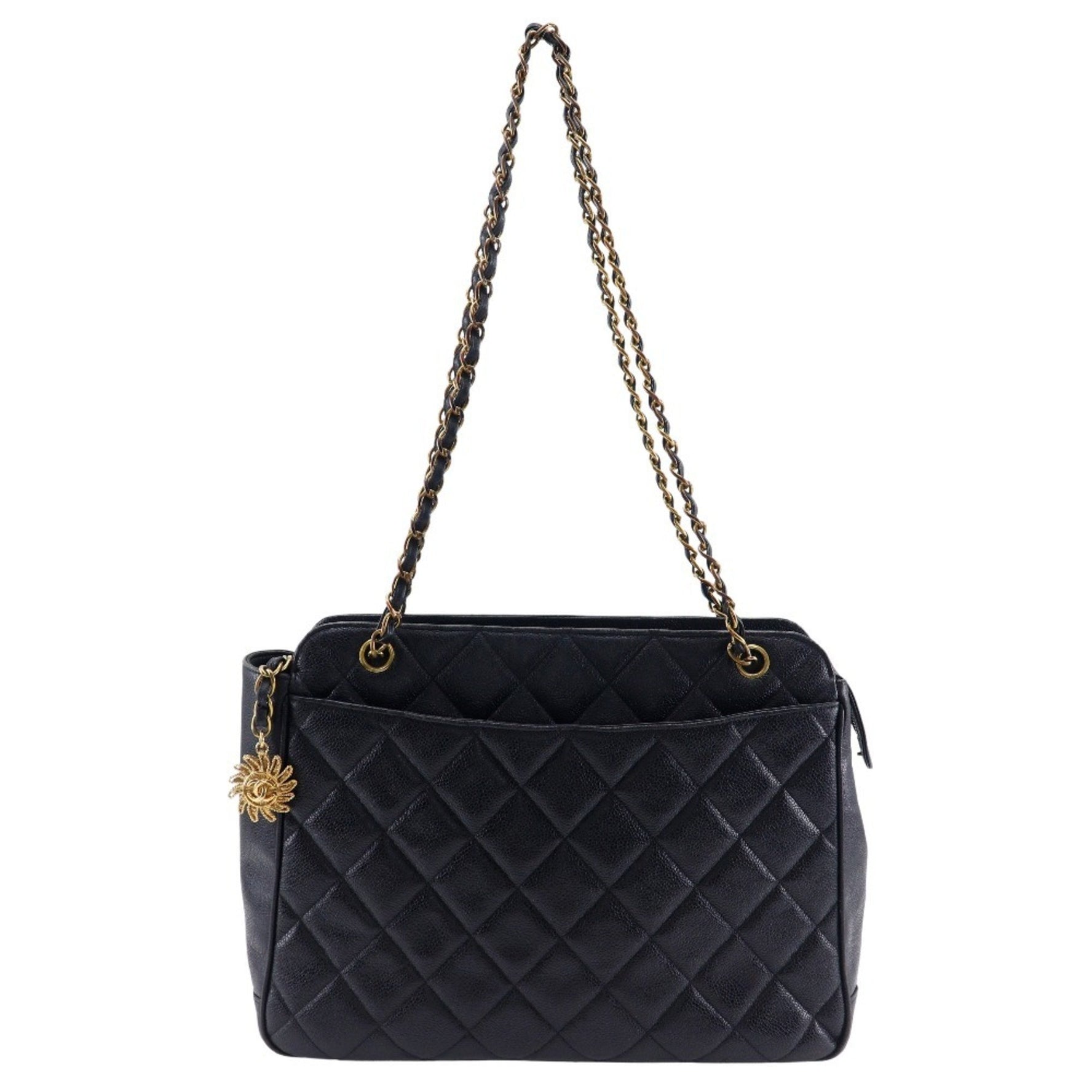 CHANEL Chain Shoulder Bag Caviar Skin ChainShoulder