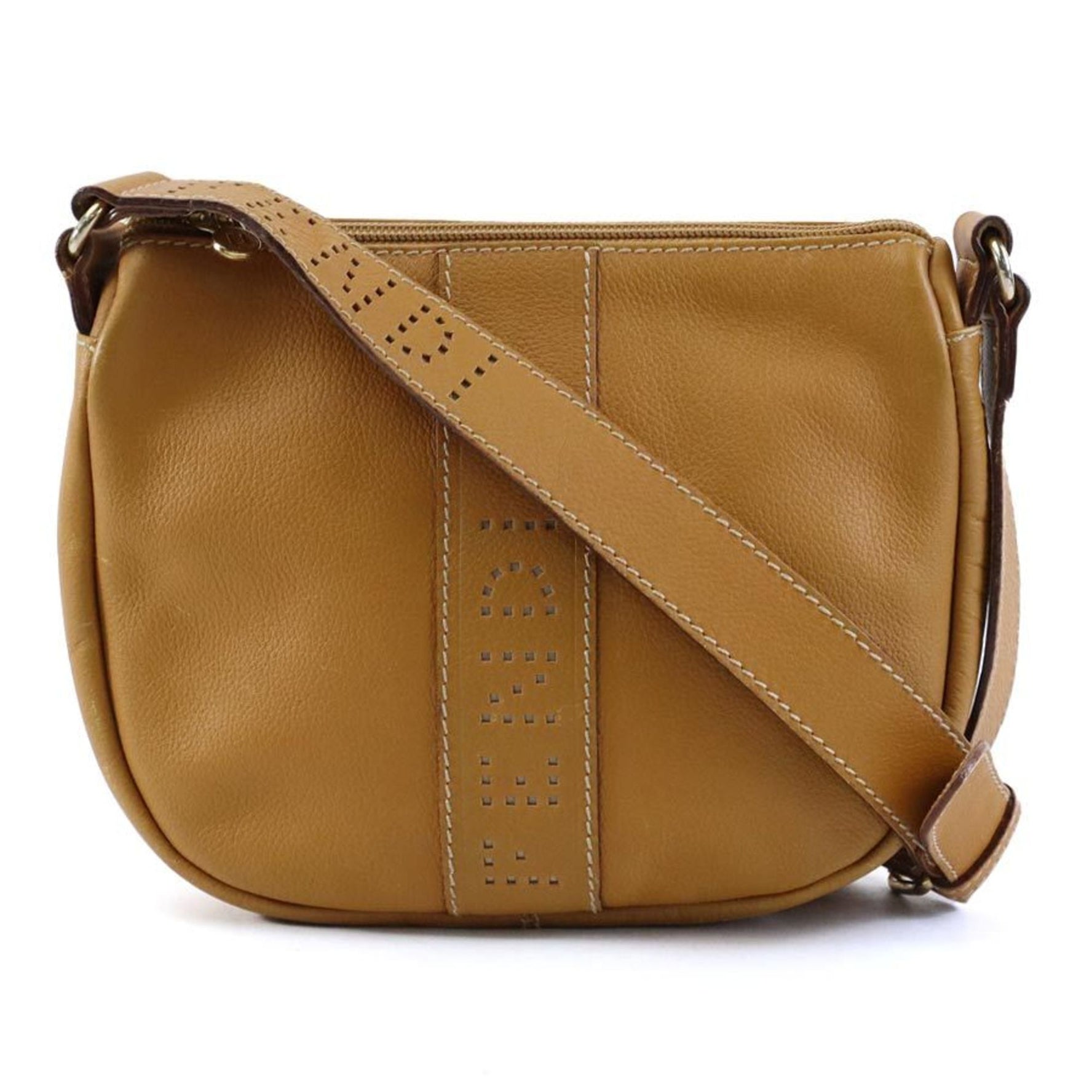FENDI Shoulder Bag Leather Gold
