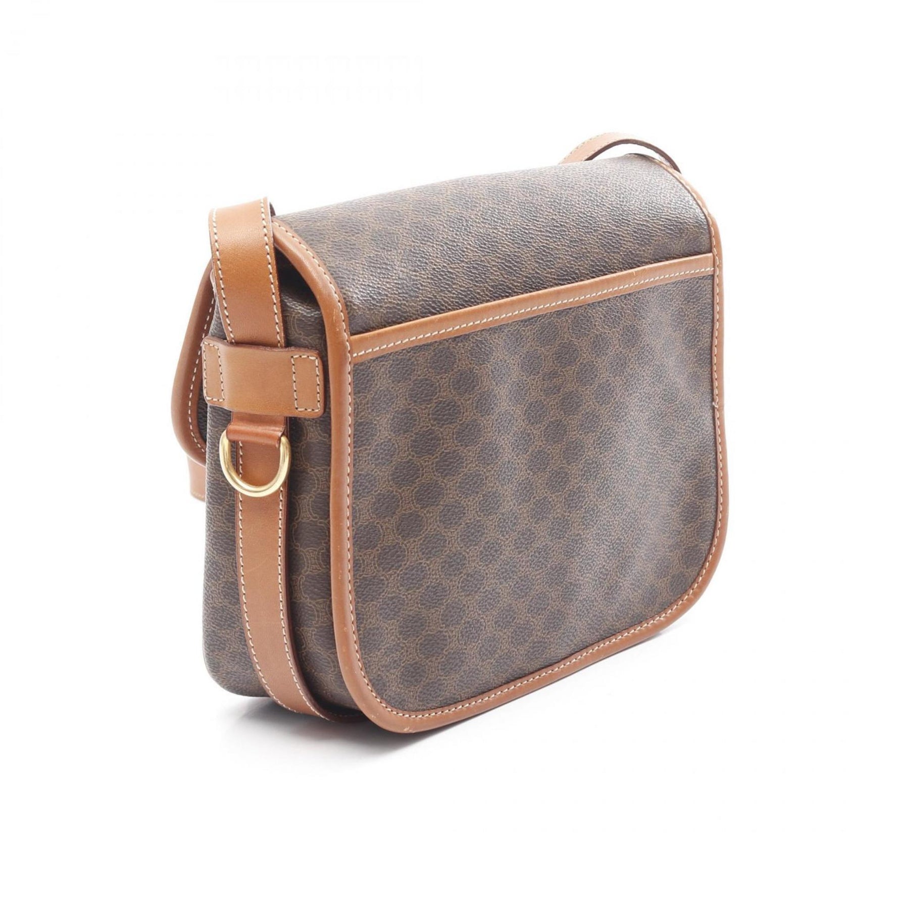 Celine Macadam Shoulder Bag, Coated Canvas and Leather