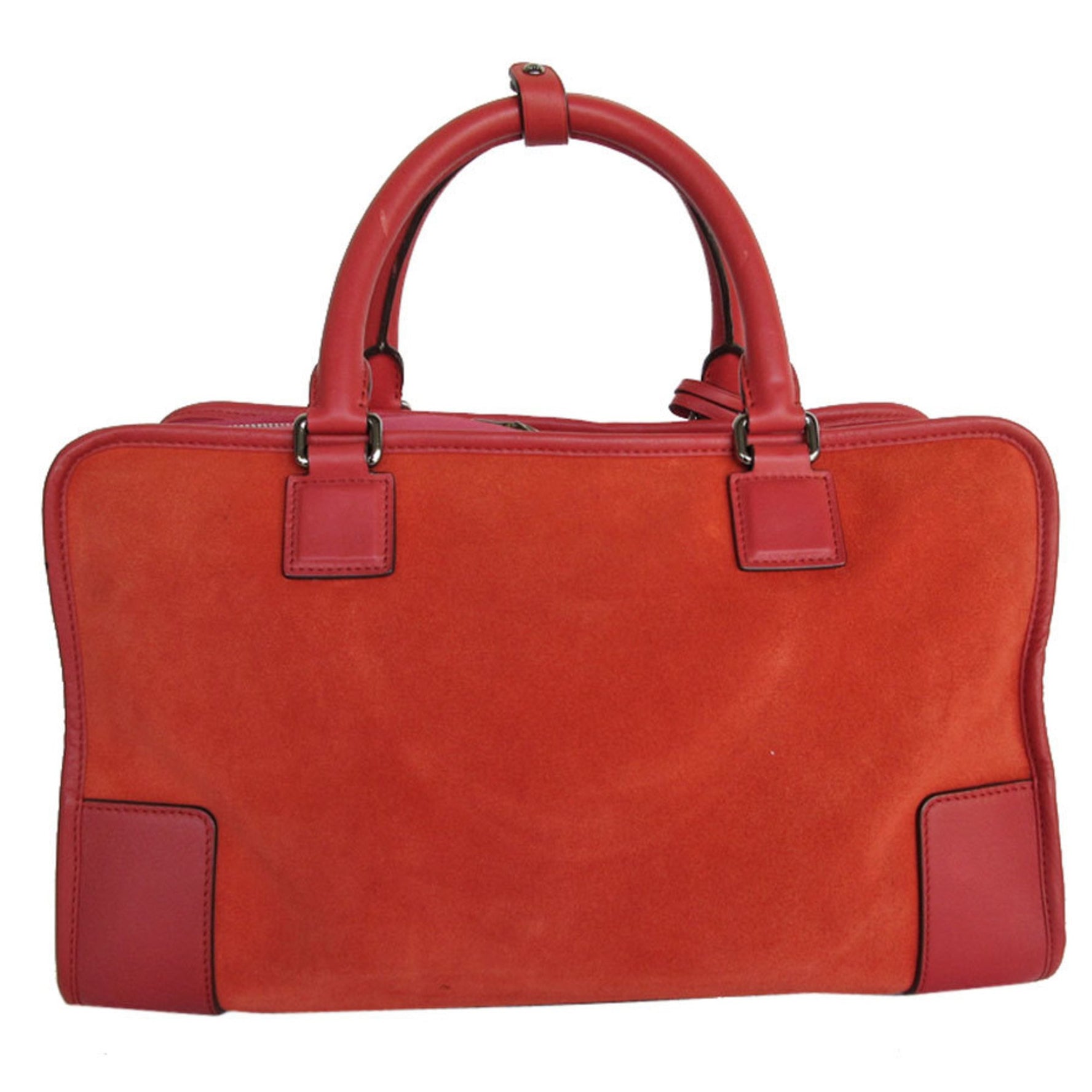 LOEWE handbag Amazona 36 suede leather red ladies