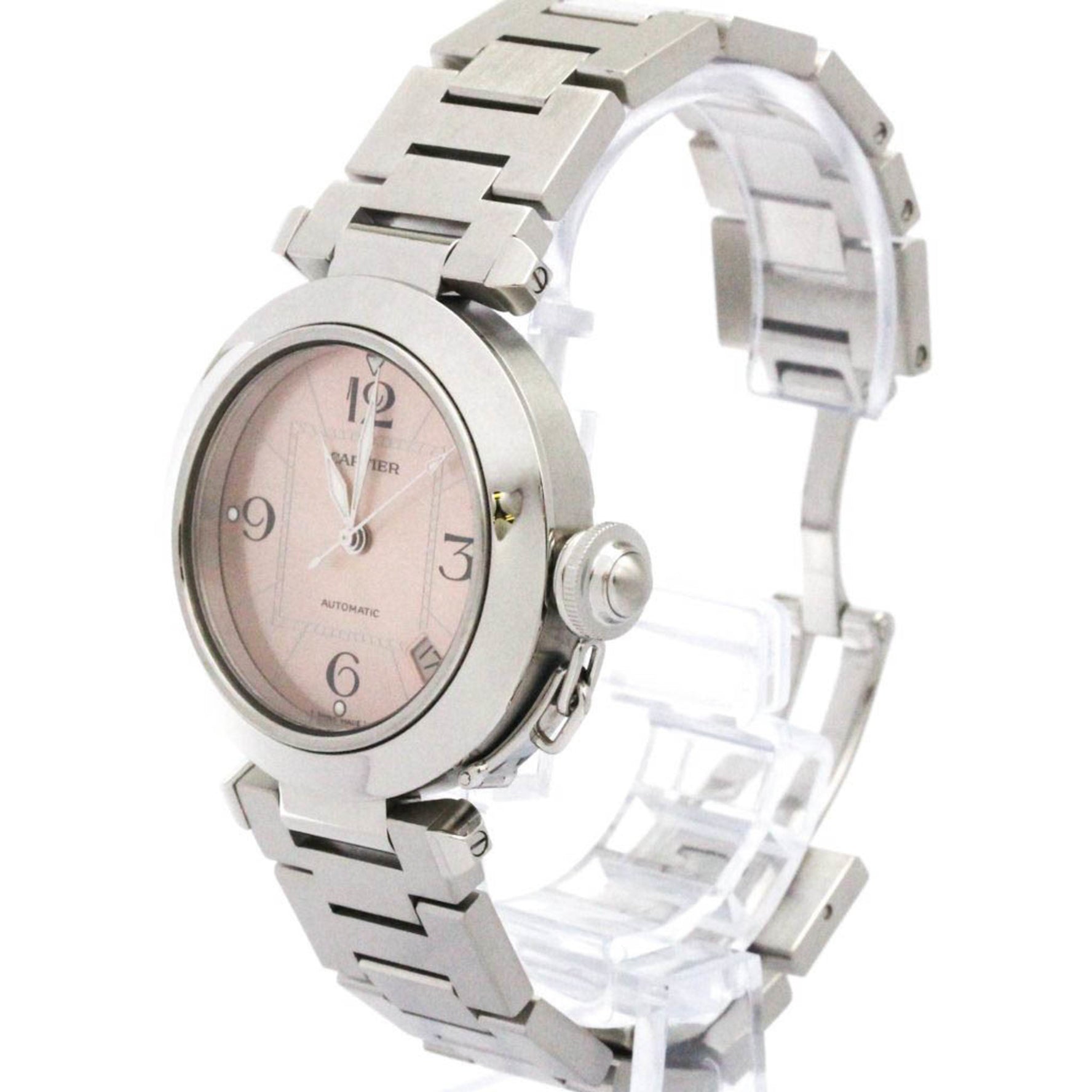 CARTIER Pasha C Steel Automatic Unisex Watch W31075M7 Polished