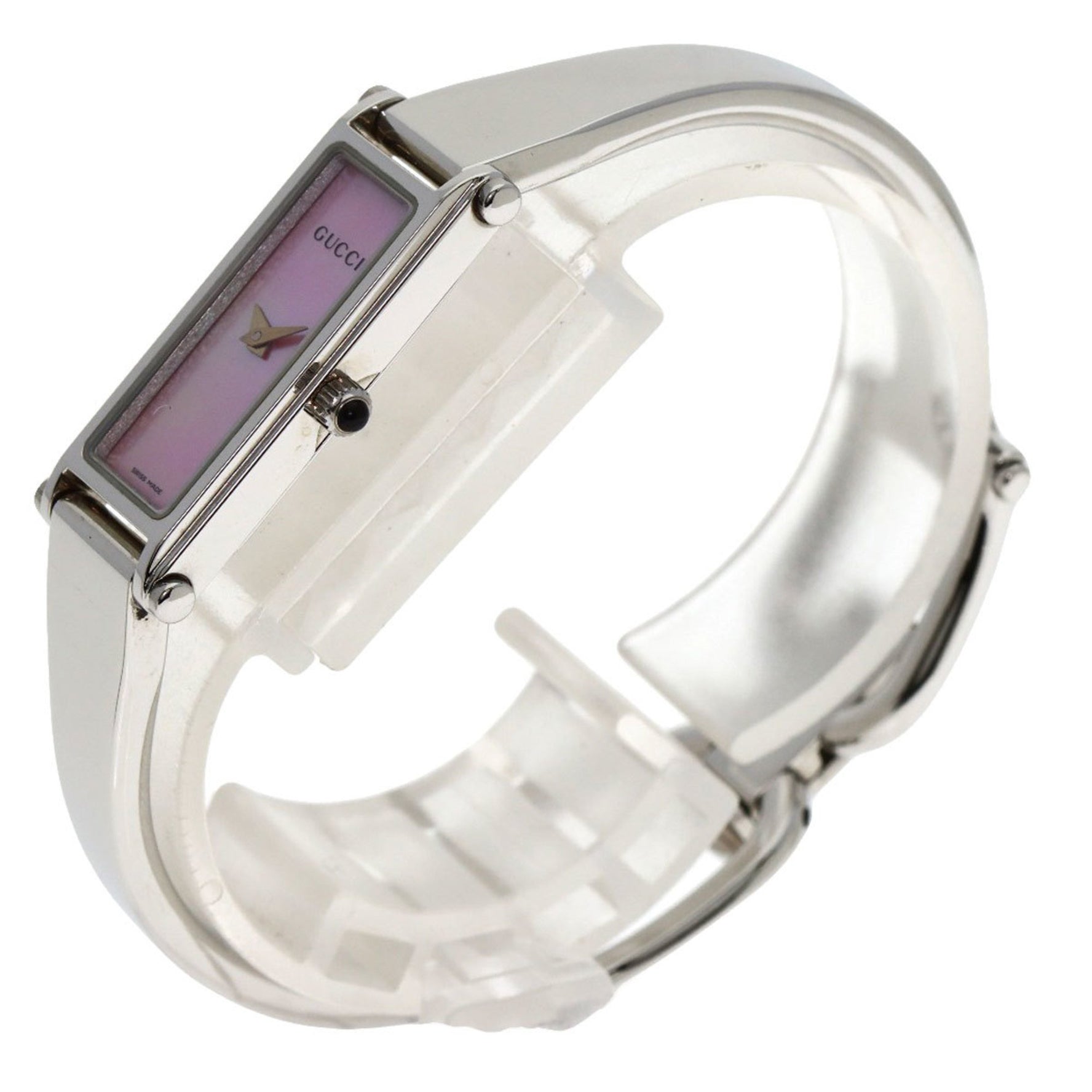 Gucci Square Face Watch Stainless Steel SS Ladies