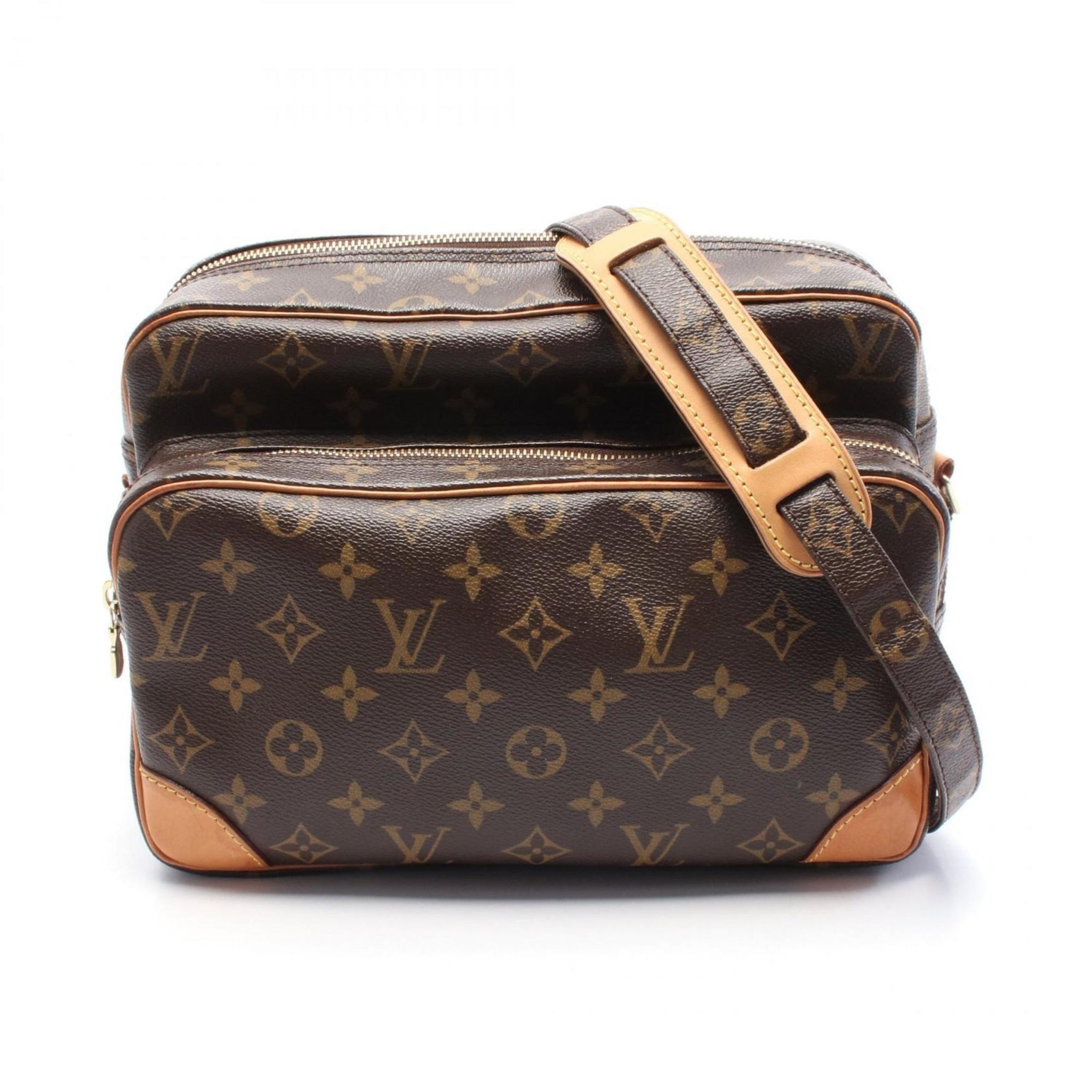 Louis Vuitton Nile Shoulder Bag Coated Canvas Leather Monogram