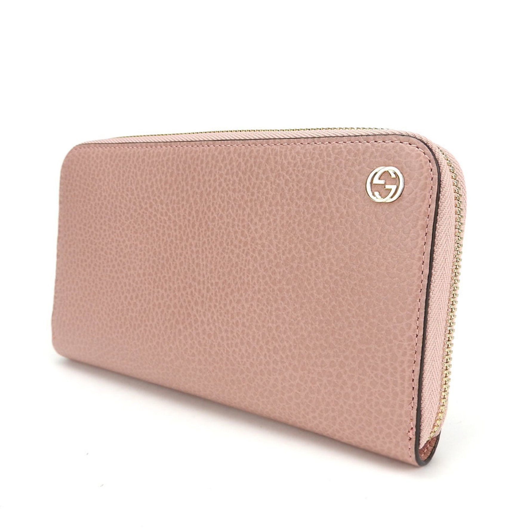Gucci Long Wallet Interlocking Leather Round Zipper Accessory