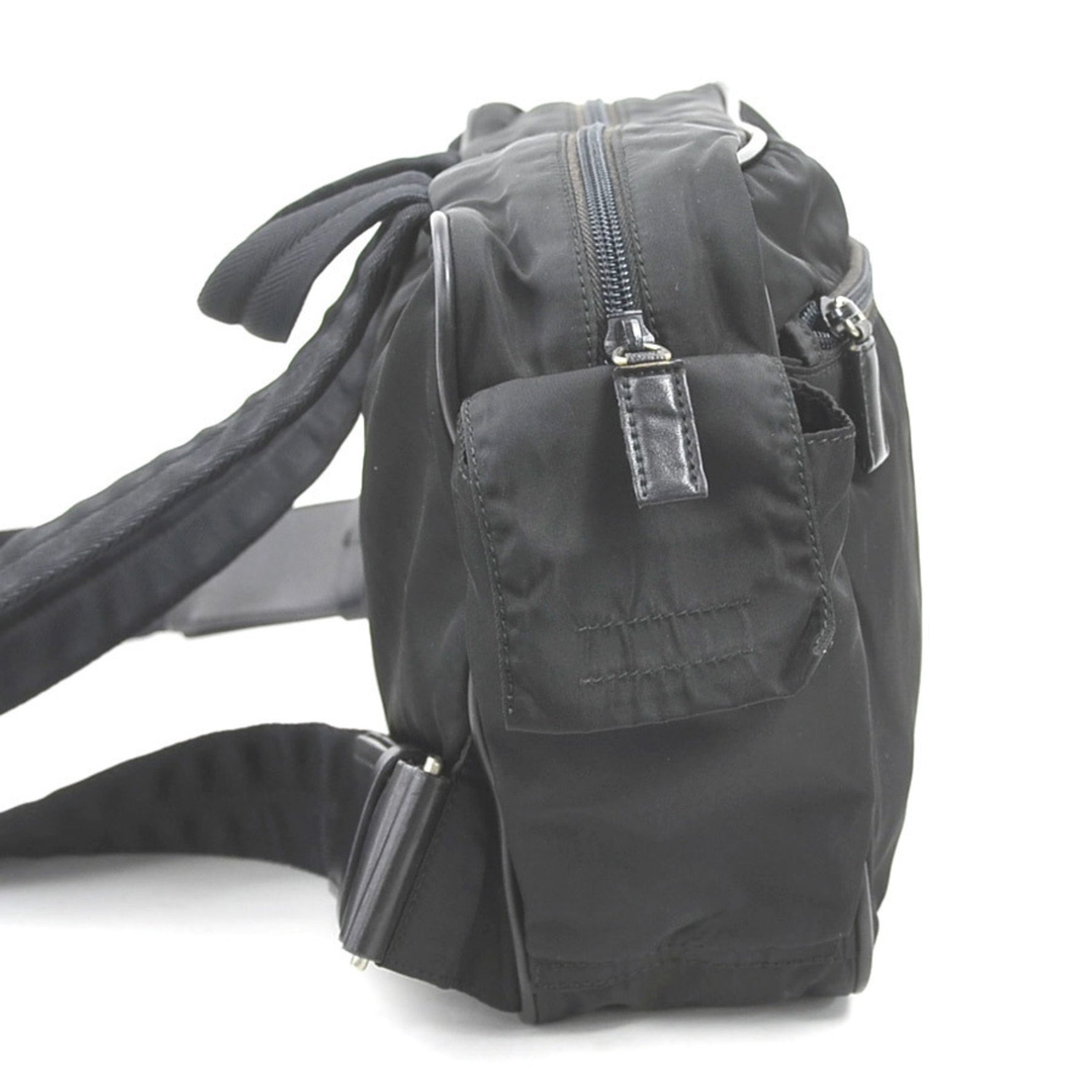 PRADA Backpack Handbag Nylon Silver