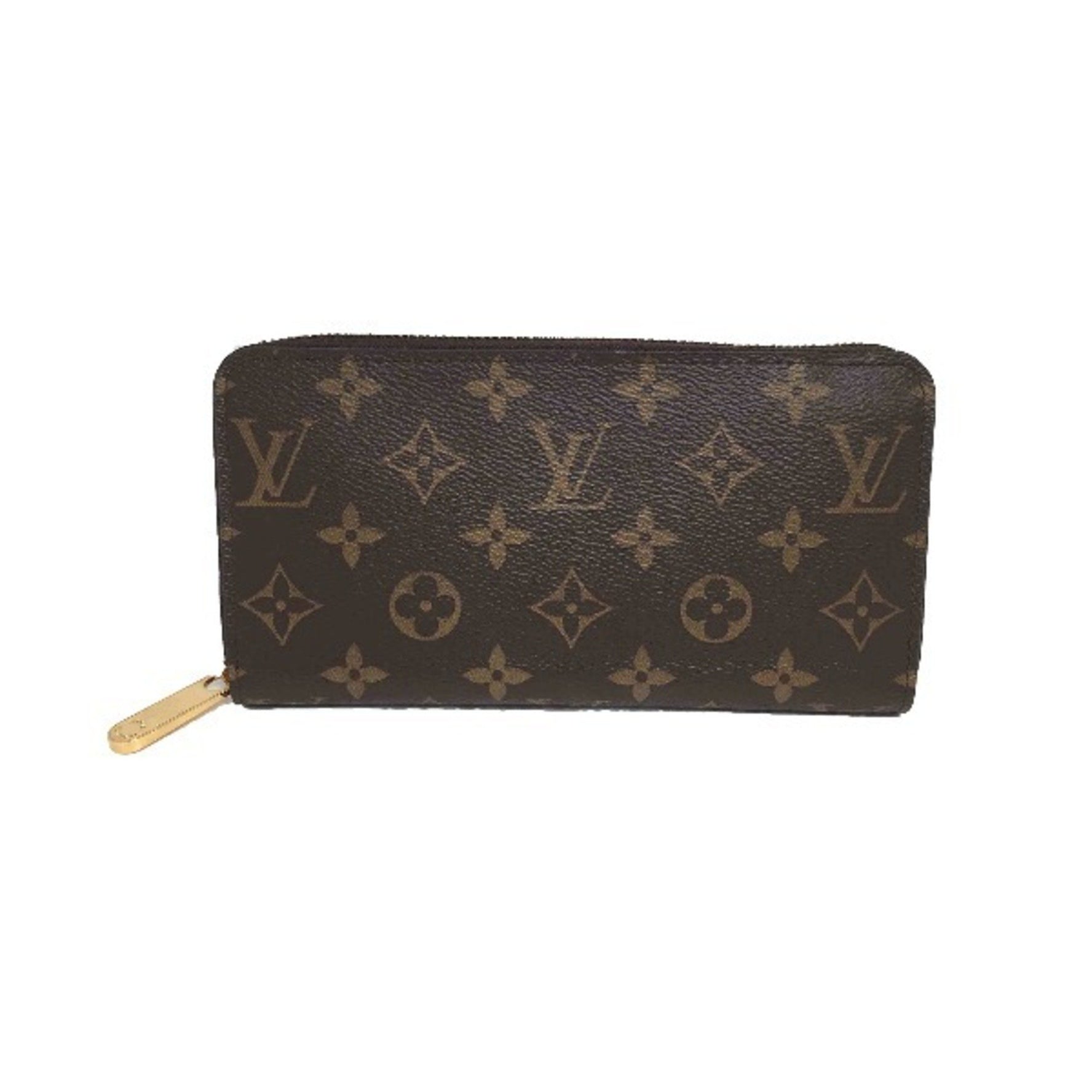 Louis Vuitton Round Zipper Monogram Zippy Wallet Coquelicot Long LV