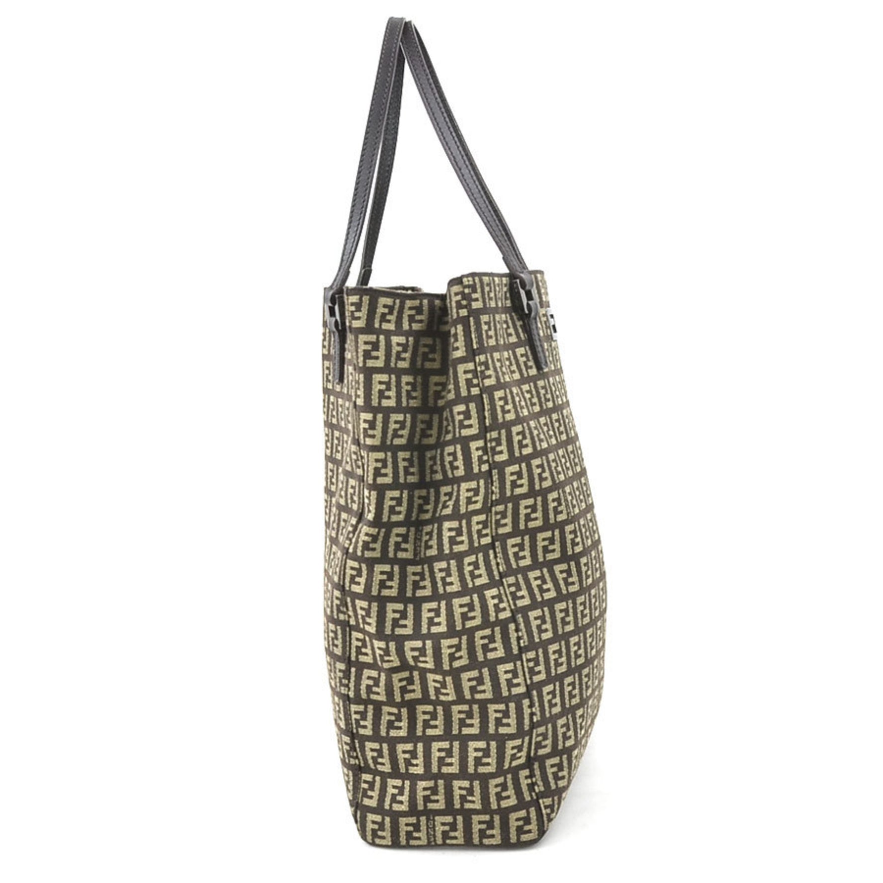 FENDI handbag Zucchino canvas leather ladies