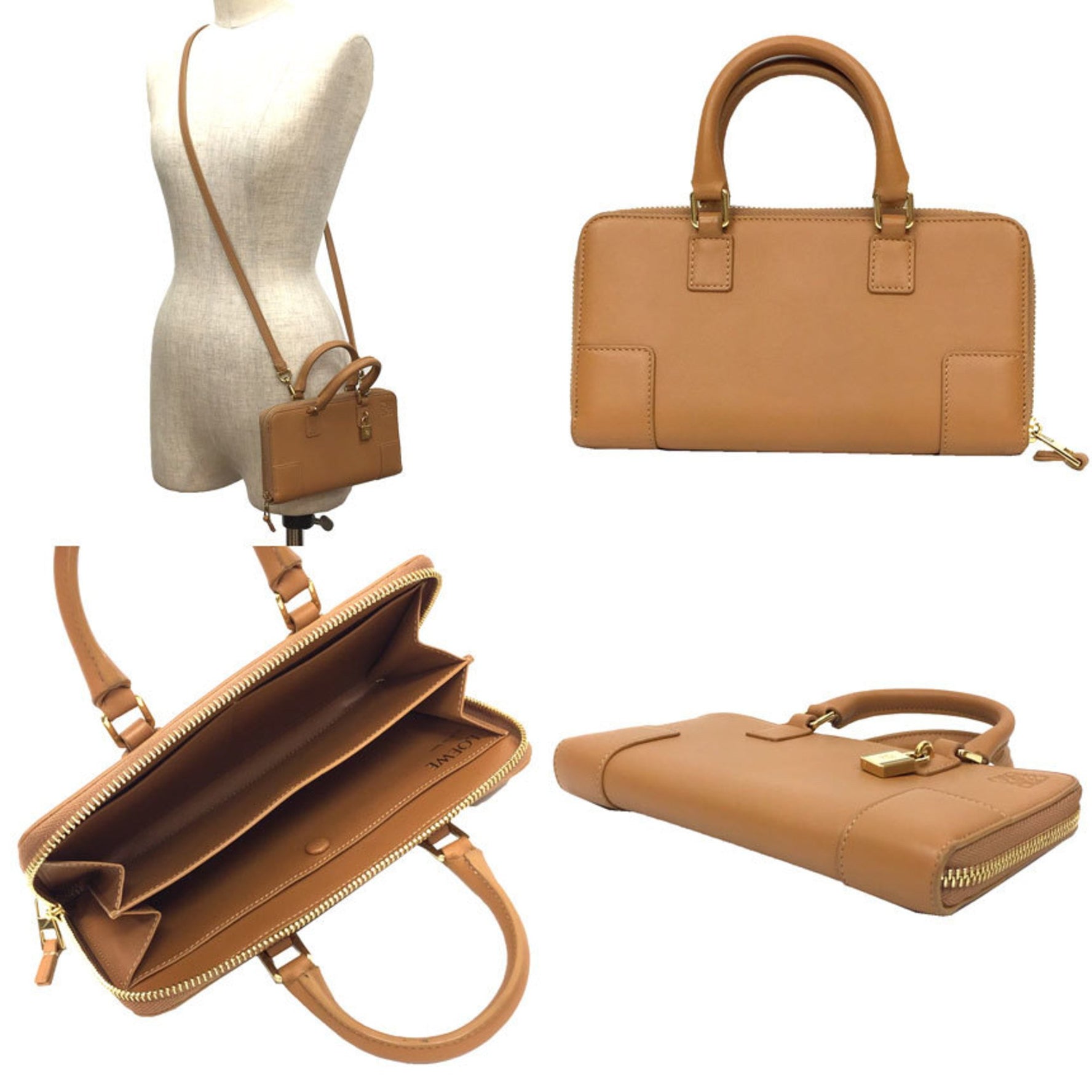LOEWE Amazona Pouch Shoulder Bag 2586 Brown