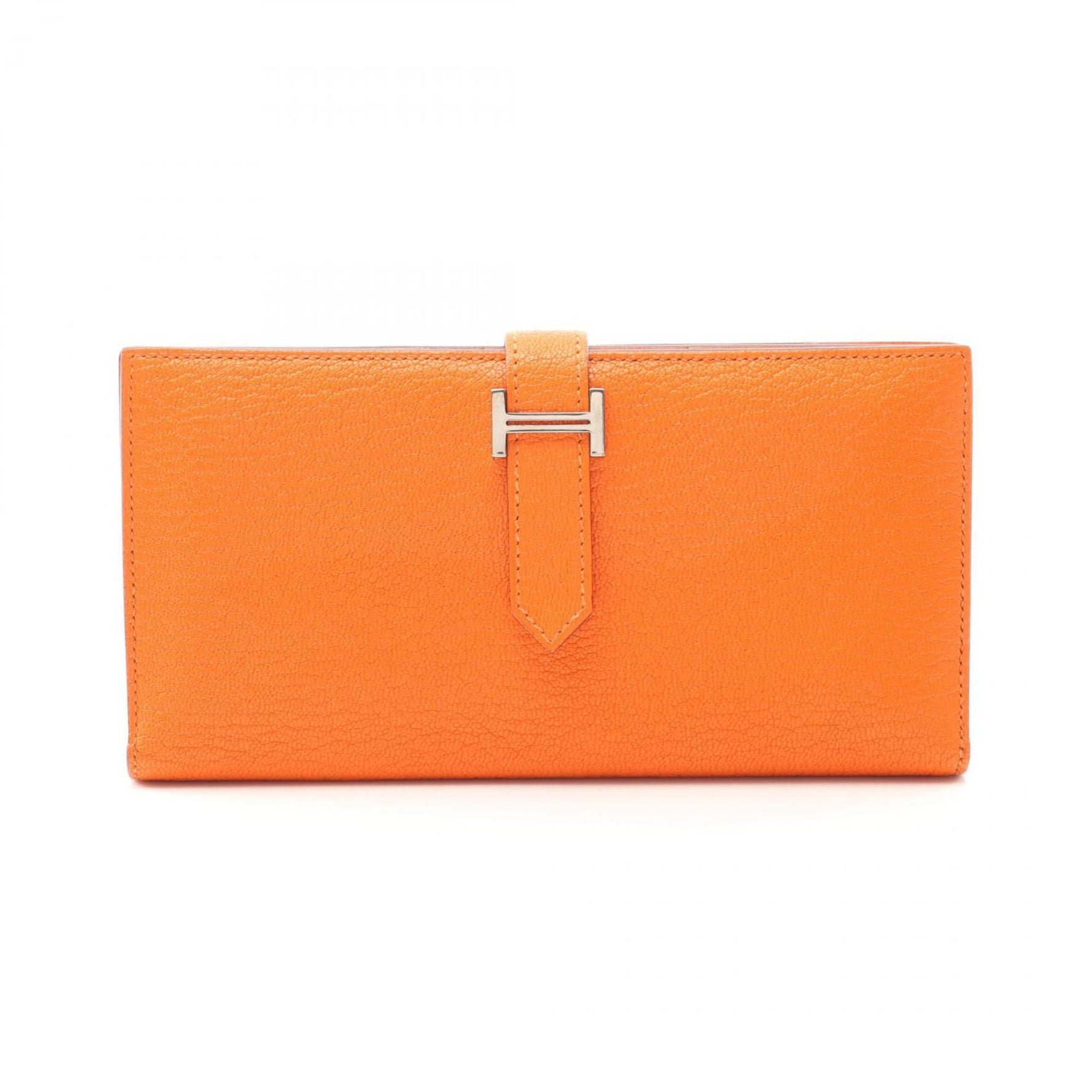 Hermes Hermès Bearn Soufflet Bi-fold Long Wallet Leather Chevre
