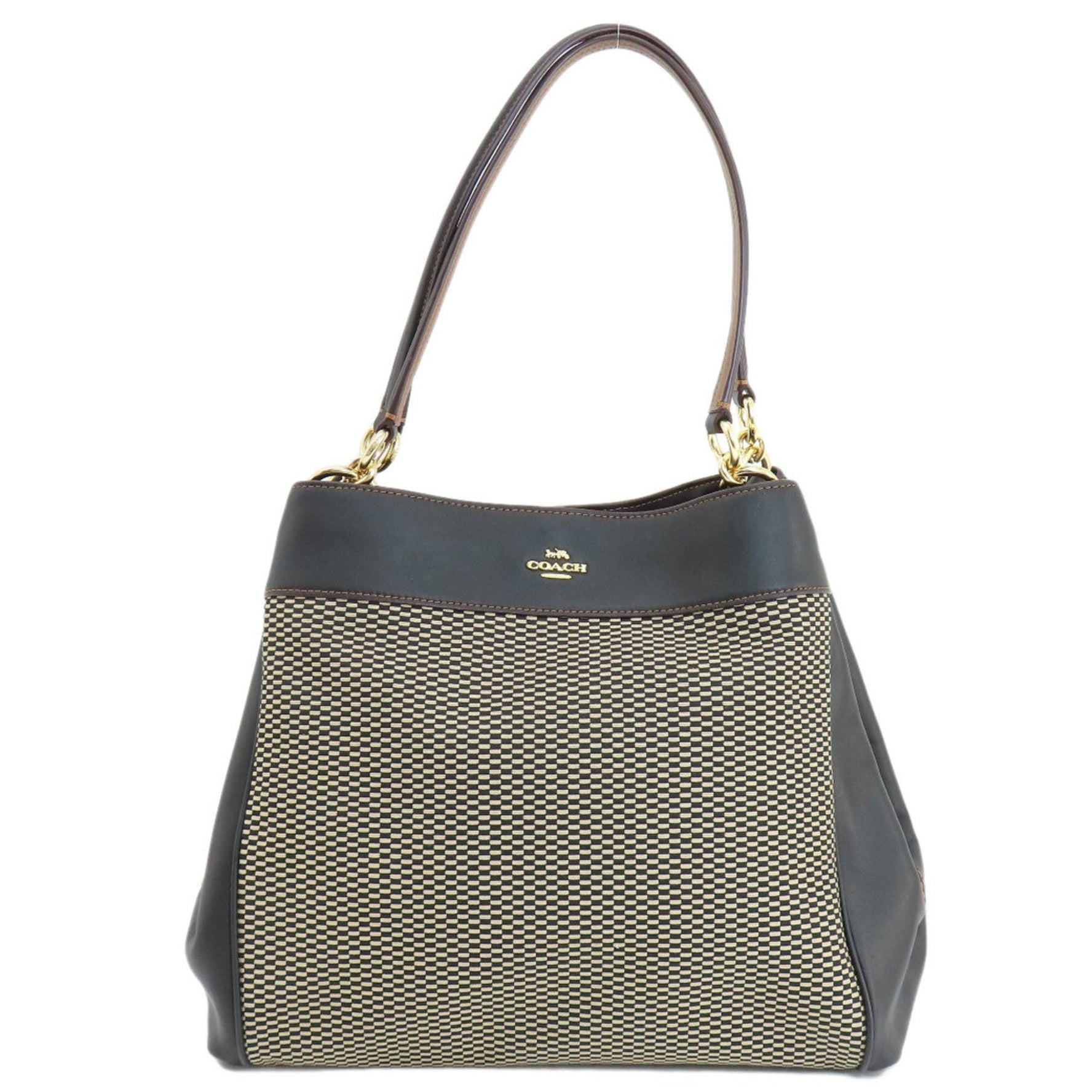 Coach Metal Tote Bag Canvas