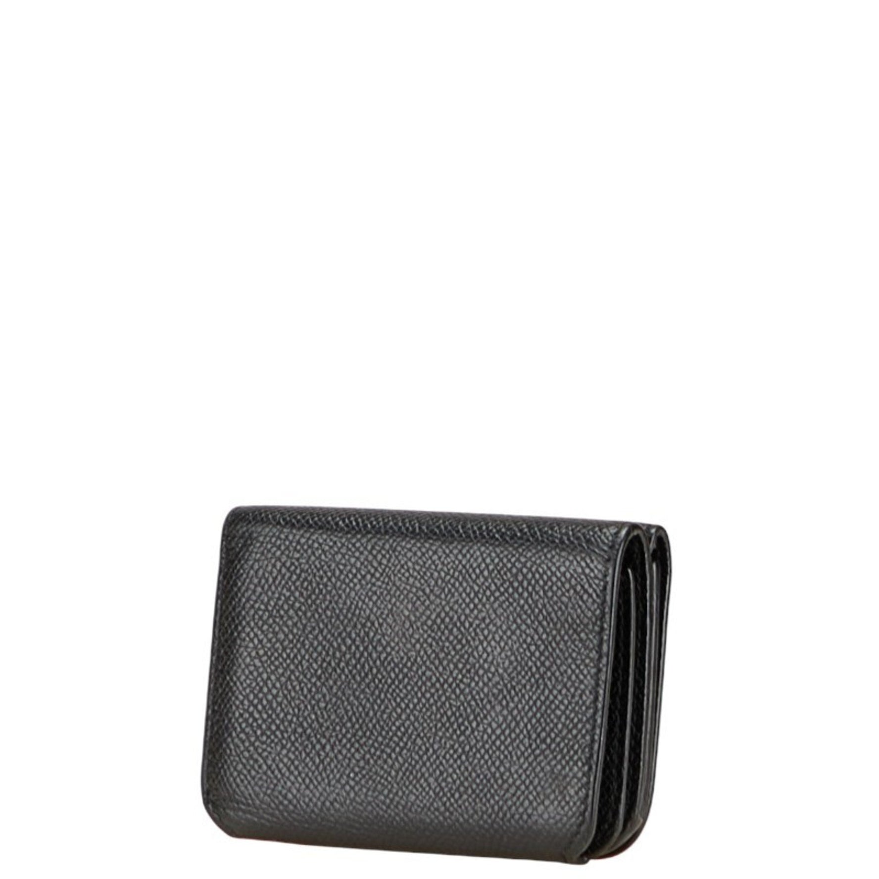 Balenciaga Logo Compact Trifold Wallet Leather