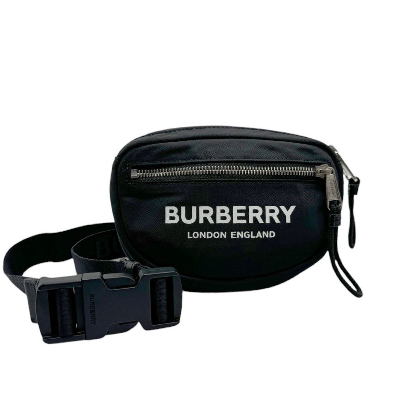 Burberry Body Bag Waist Nylon Silver Men's
