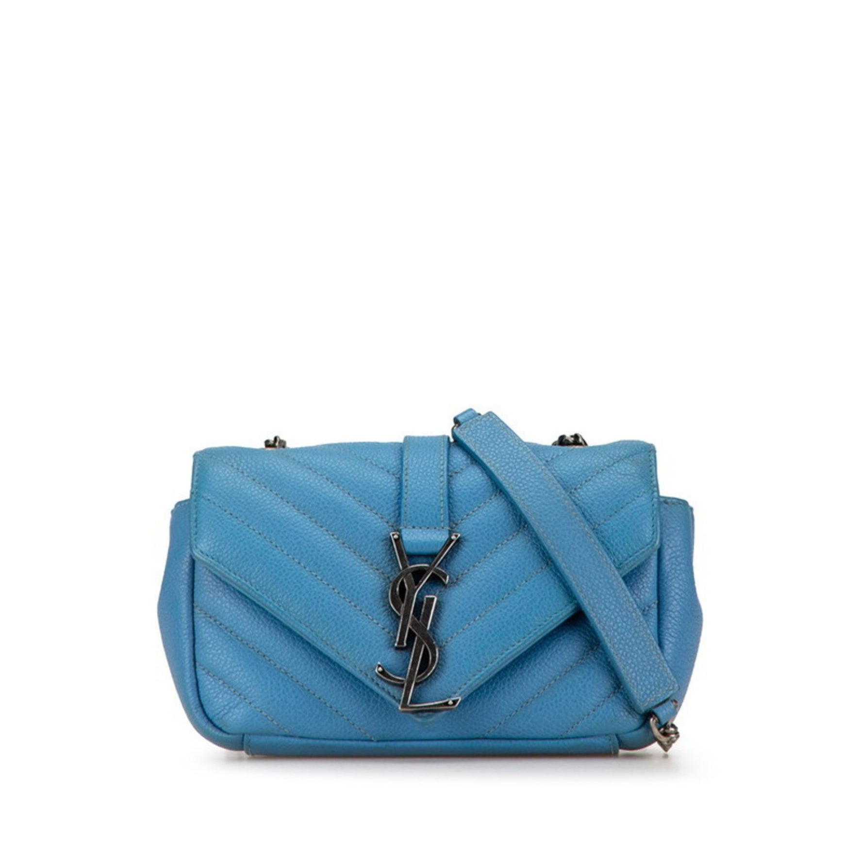 Saint Laurent YSL Baby Chai Chain Shoulder Bag Leather