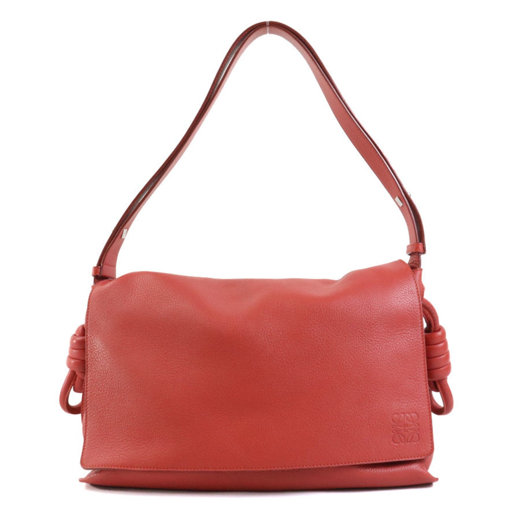 LOEWE Shoulder Bag Leather Orange Red
