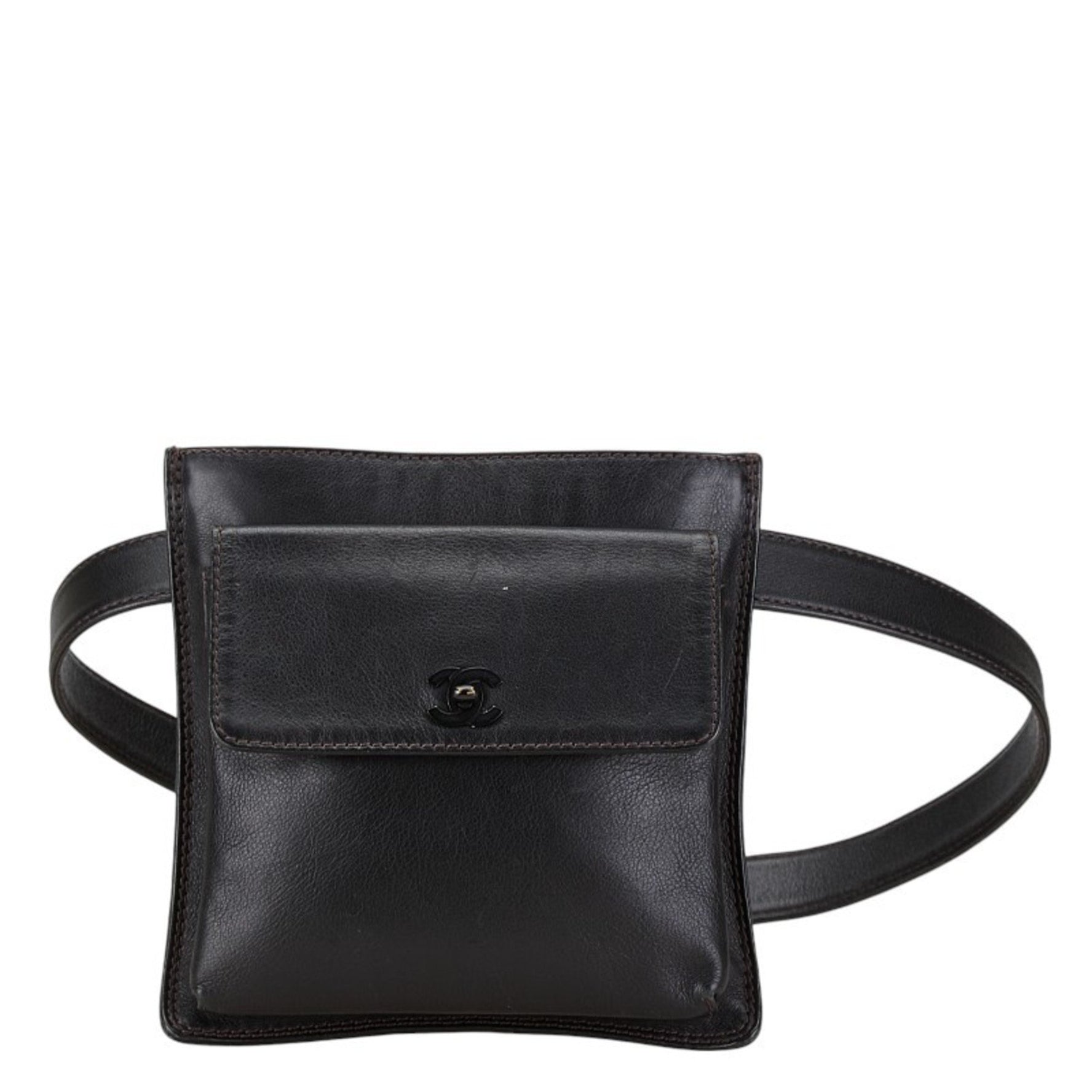 Chanel Coco Mark Waist Bag Belt 75/30 Lambskin