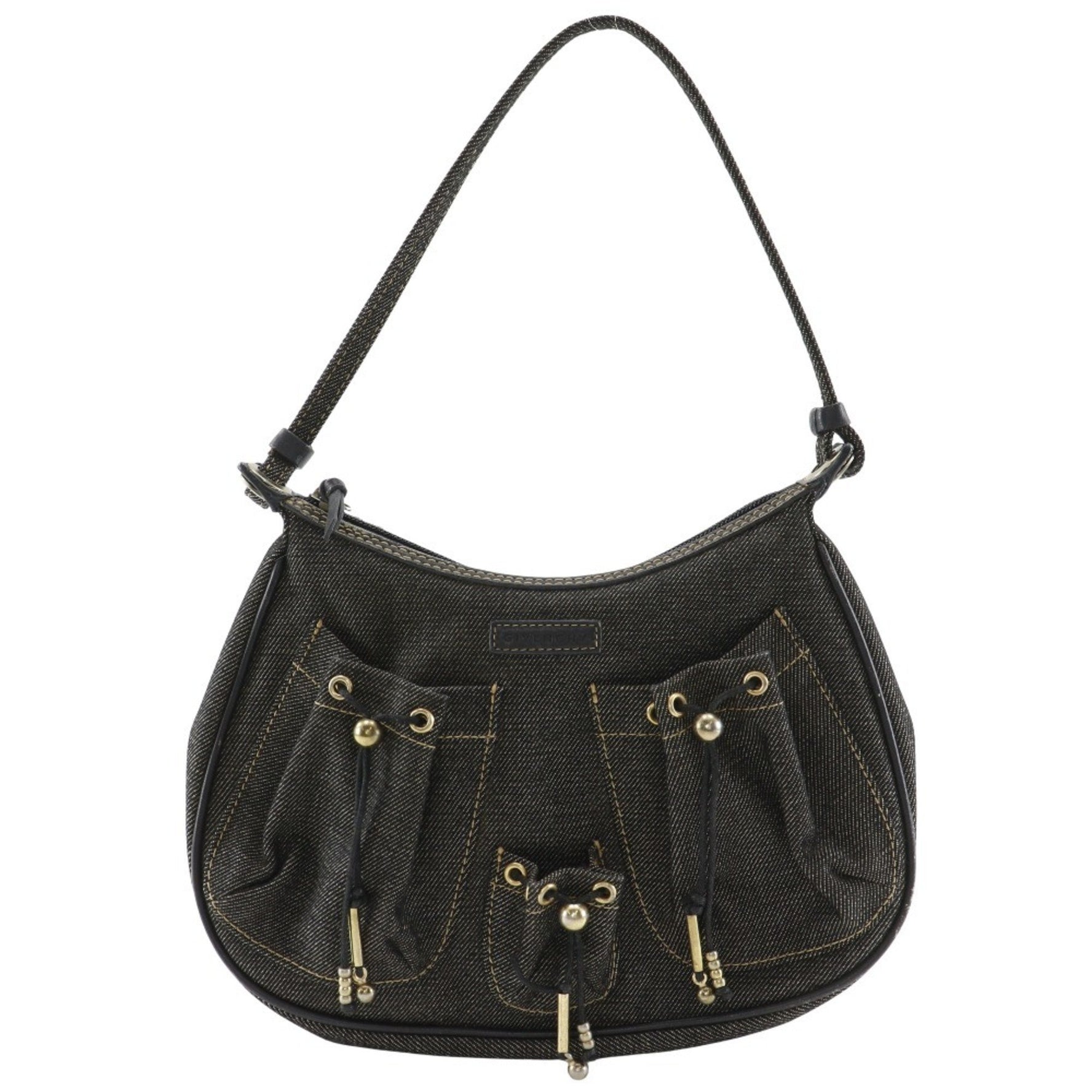 Givenchy Women's Accessory Pouch Shoulder Bag in Navy Blue Denim