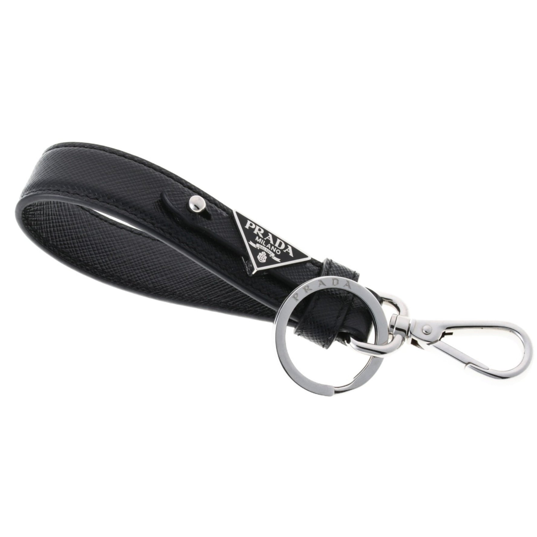 PRADA Saffiano Leather Key Ring