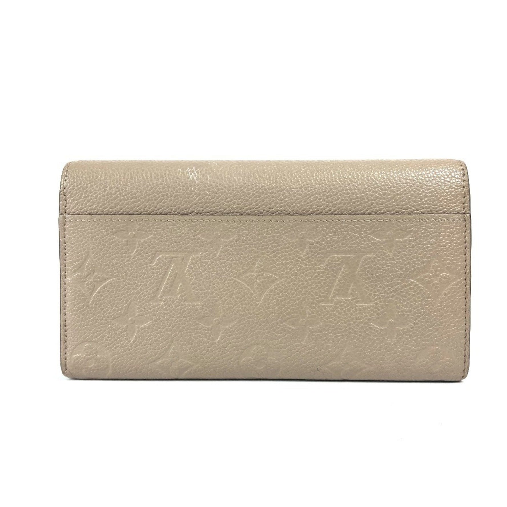 Louis Vuitton Monogram Empreinte Portefeuille Sarah Long Wallet Leather Men's Tourterelle Beige