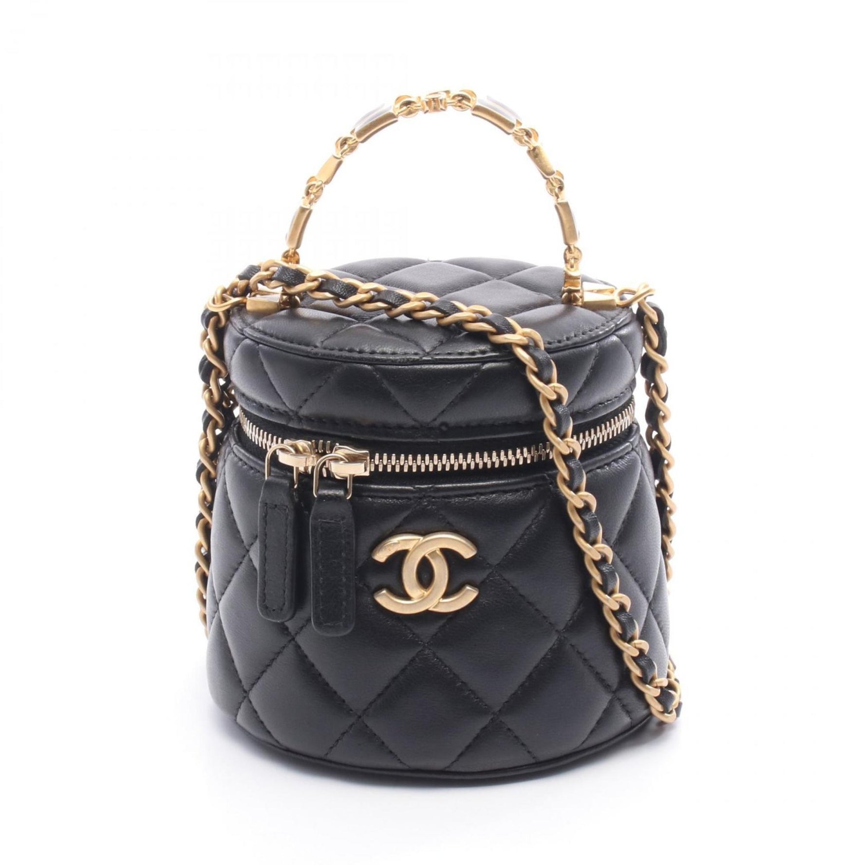CHANEL Matelasse Vanity Shoulder Bag, Lambskin Leather