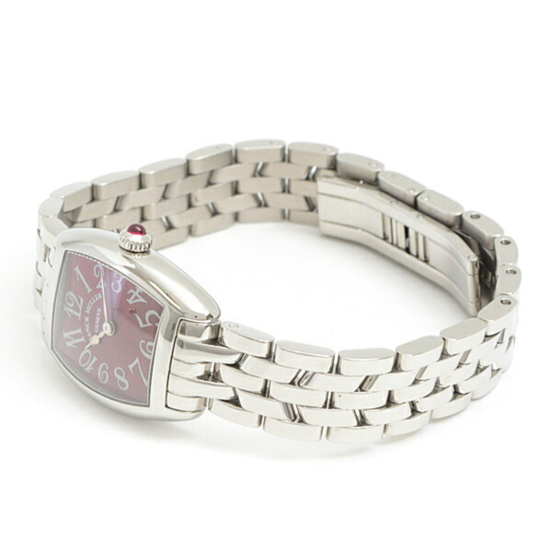 Franck Muller Women's Watch Tono Curvex Intermediate Battery Operated Red Dial Stainless Steel FRANCK MULLER 2251