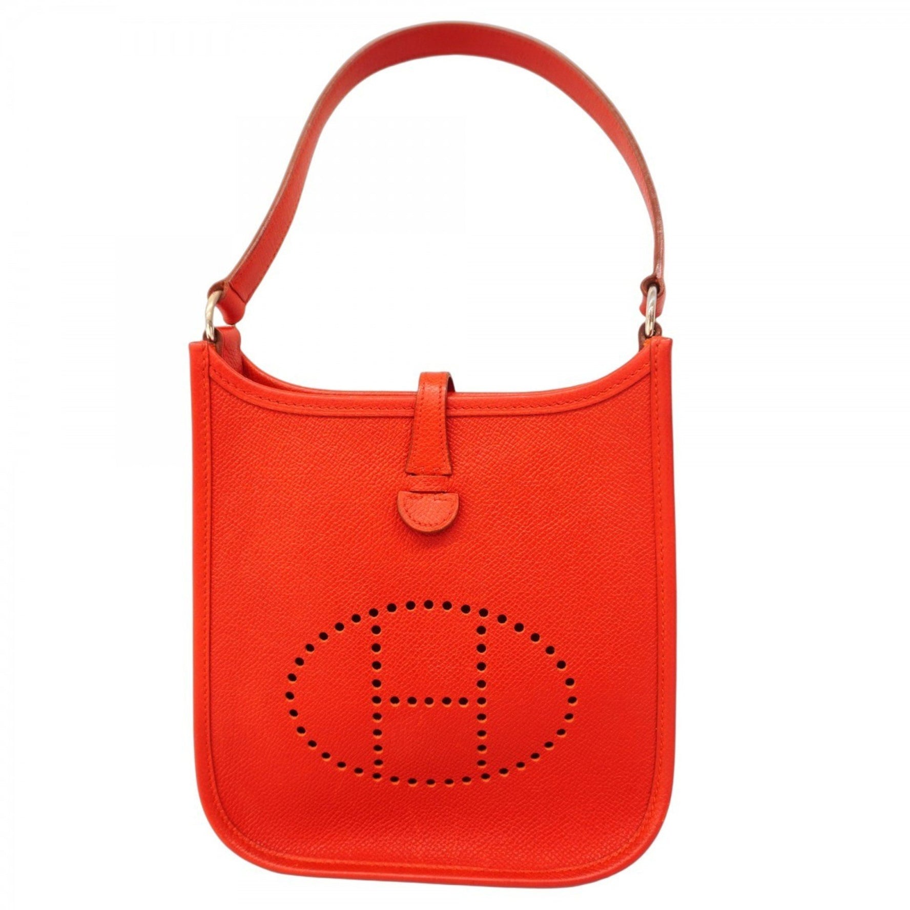 Hermes Hermès Evelyn TPM Epsom Leather Rouge vif Handbag, I Stamp