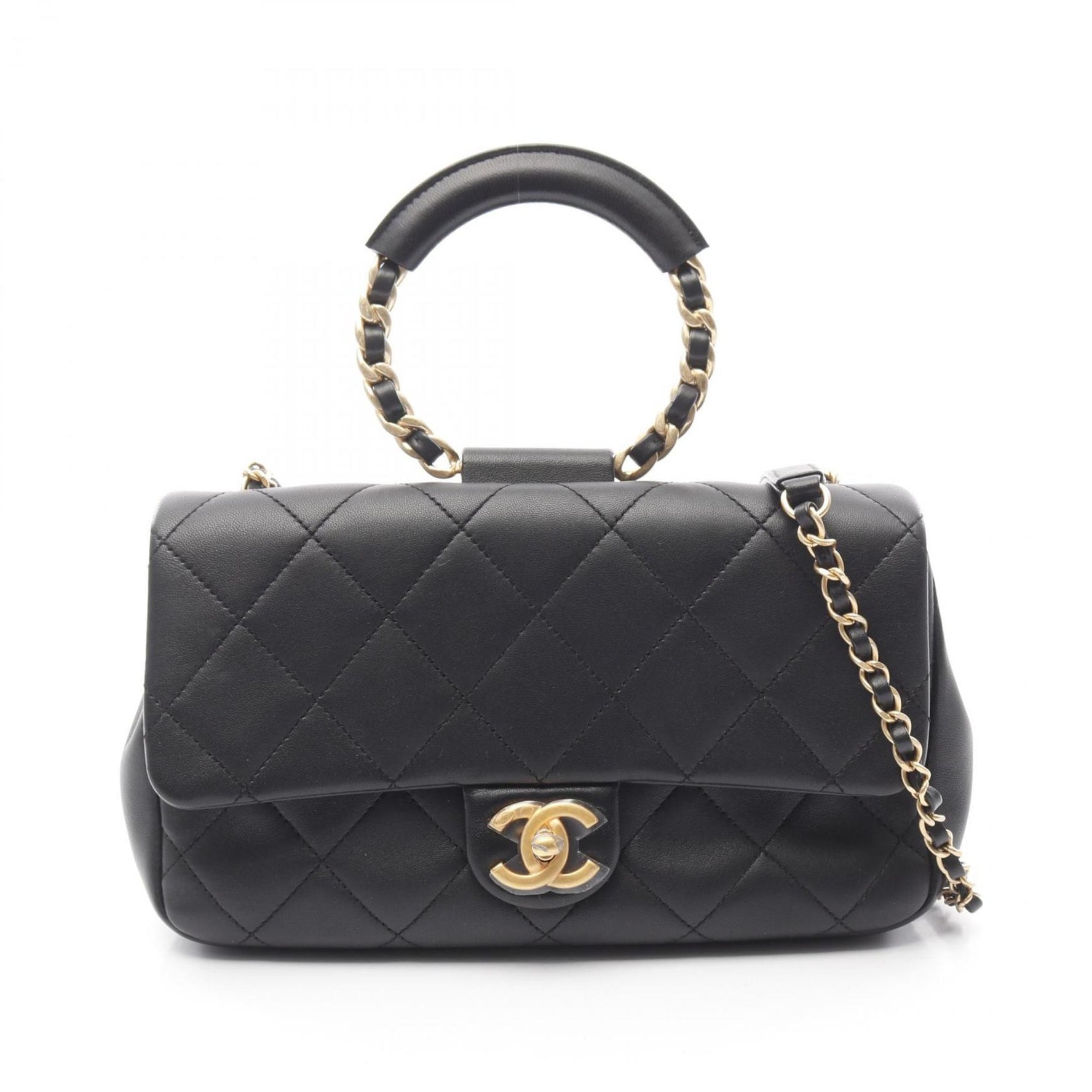CHANEL Matelasse Shoulder Bag Leather