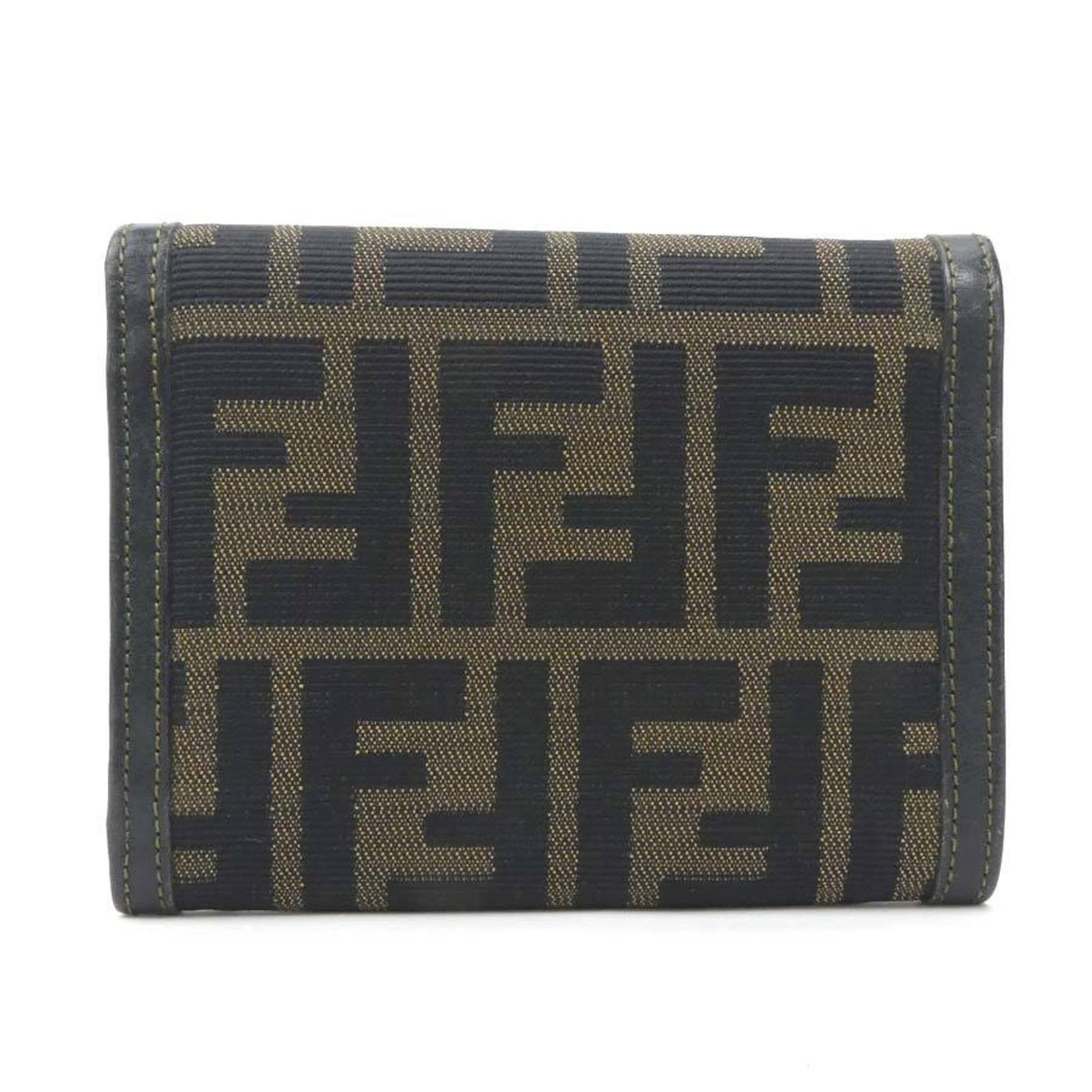 FENDI Tri-fold Wallet Zucca Canvas