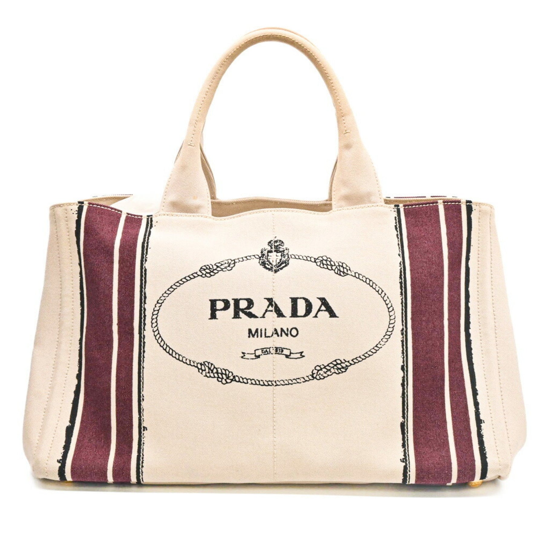 PRADA Canapa GM Tote Bag Handbag Canvas Denim