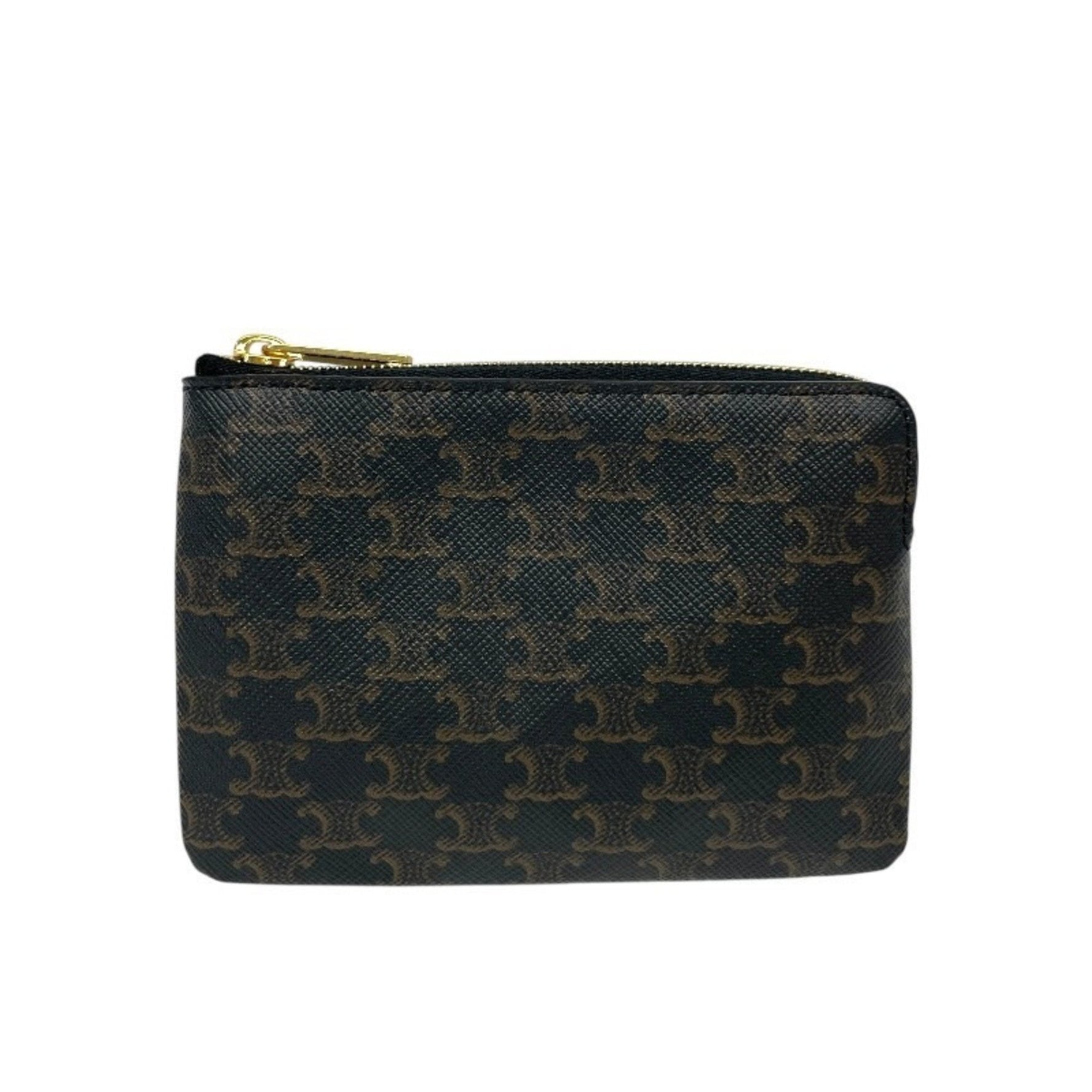 CELINE Triomphe Coin & Card Pouch with Hook Wallets Cases