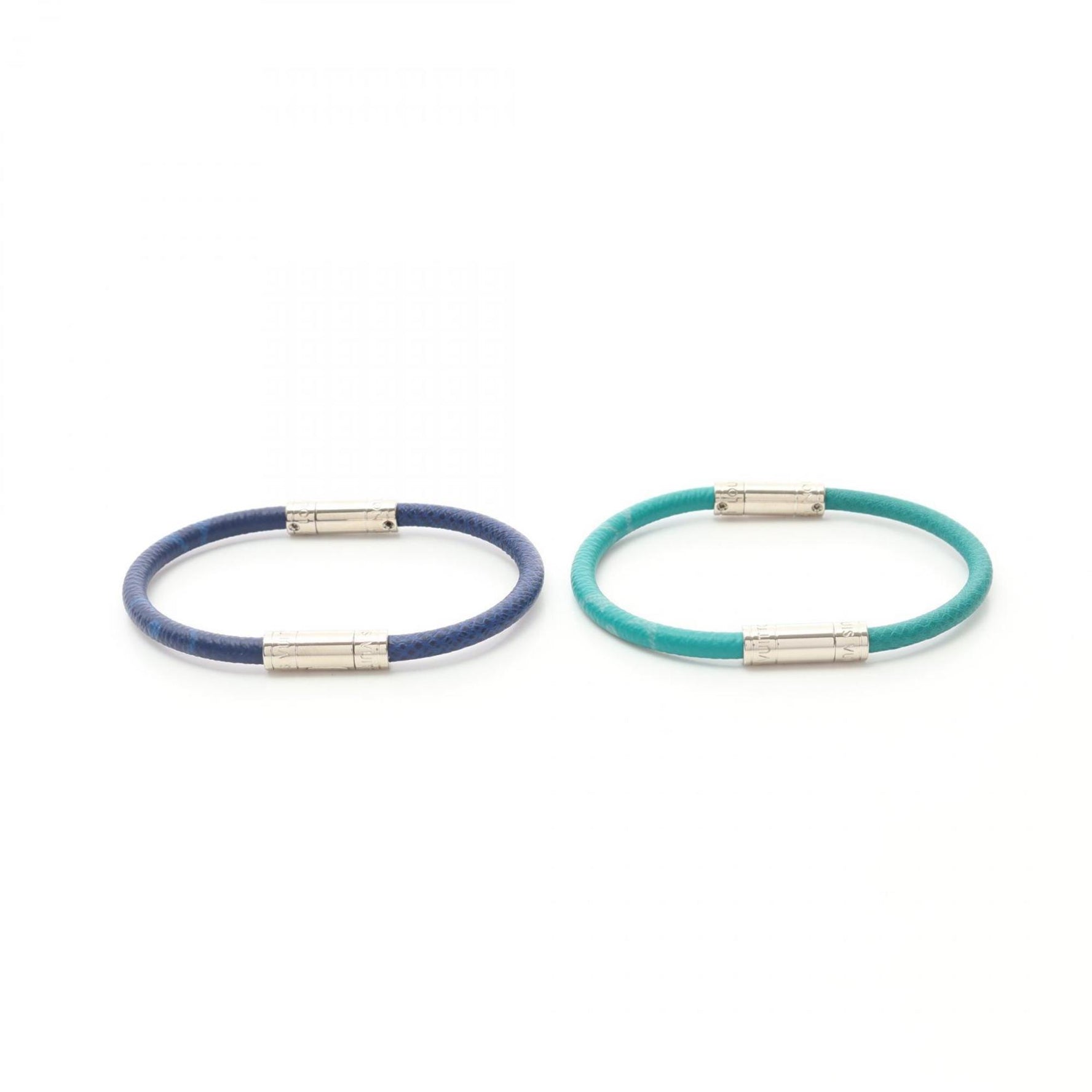 Louis Vuitton Taigarama Bracelet Neo Split set Leather Blue Green