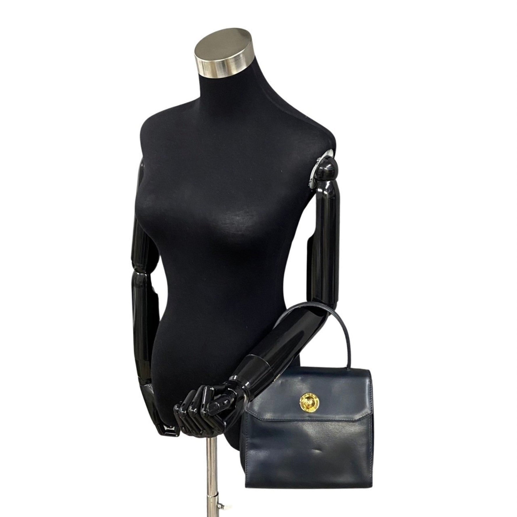 CELINE Star Ball Leather Handbag Shoulder Bag Red Lining