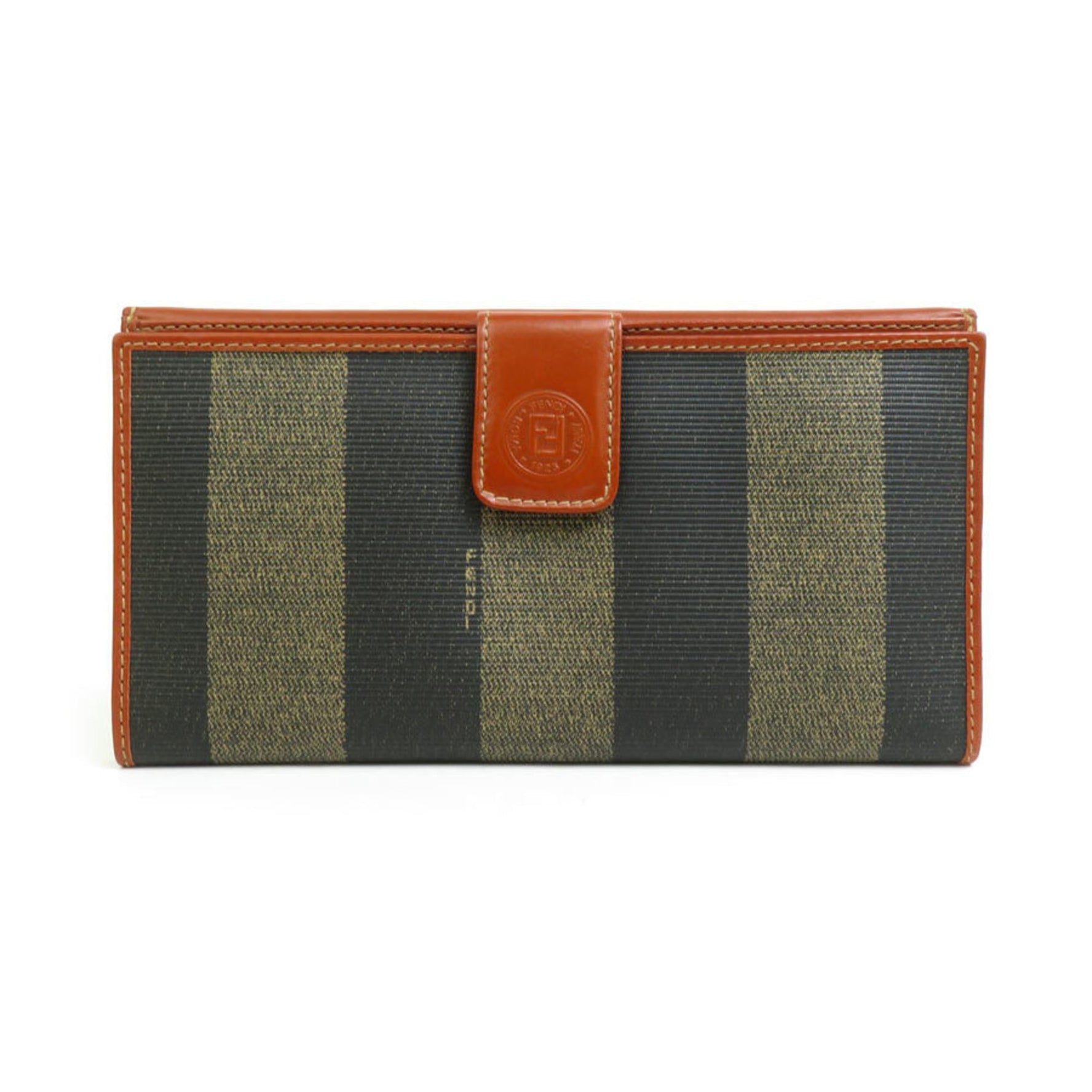 FENDI Bi-fold wallet Pecan PVC coated canvas/leather Unisex