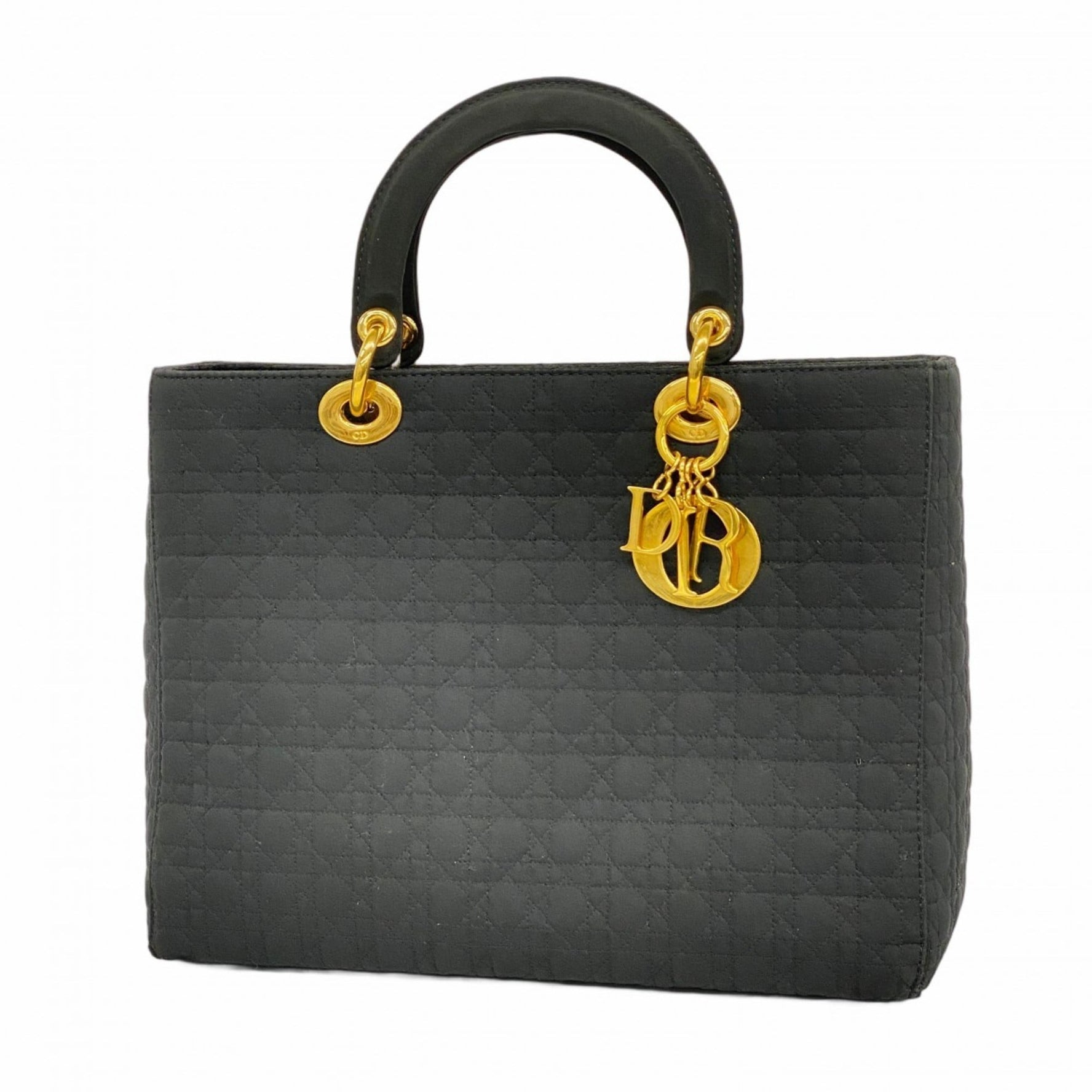 Christian Dior Cannage Lady Canvas Handbag in