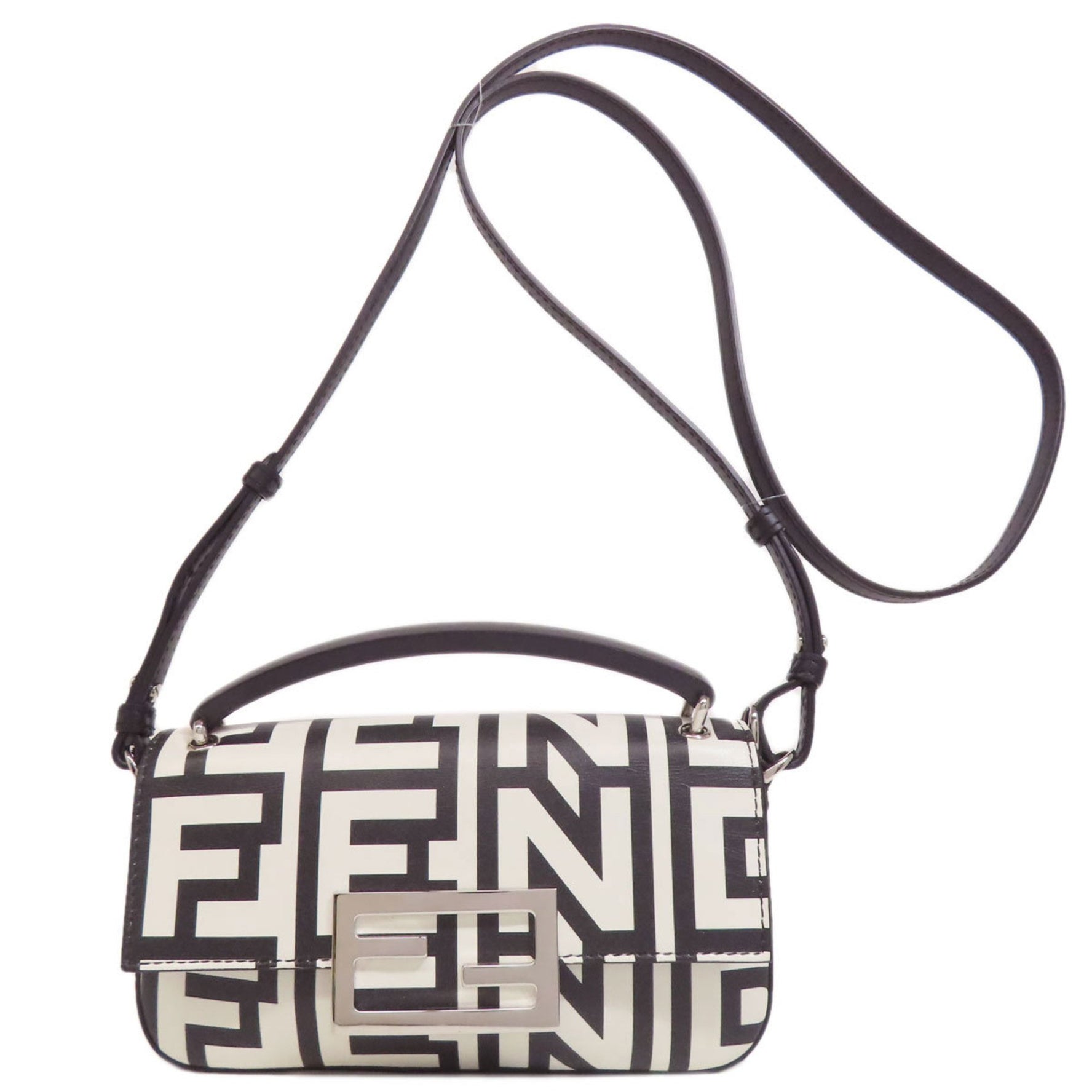 Fendi and Marc Jacobs collaboration Baguette phone pouch, handbag in calfskin