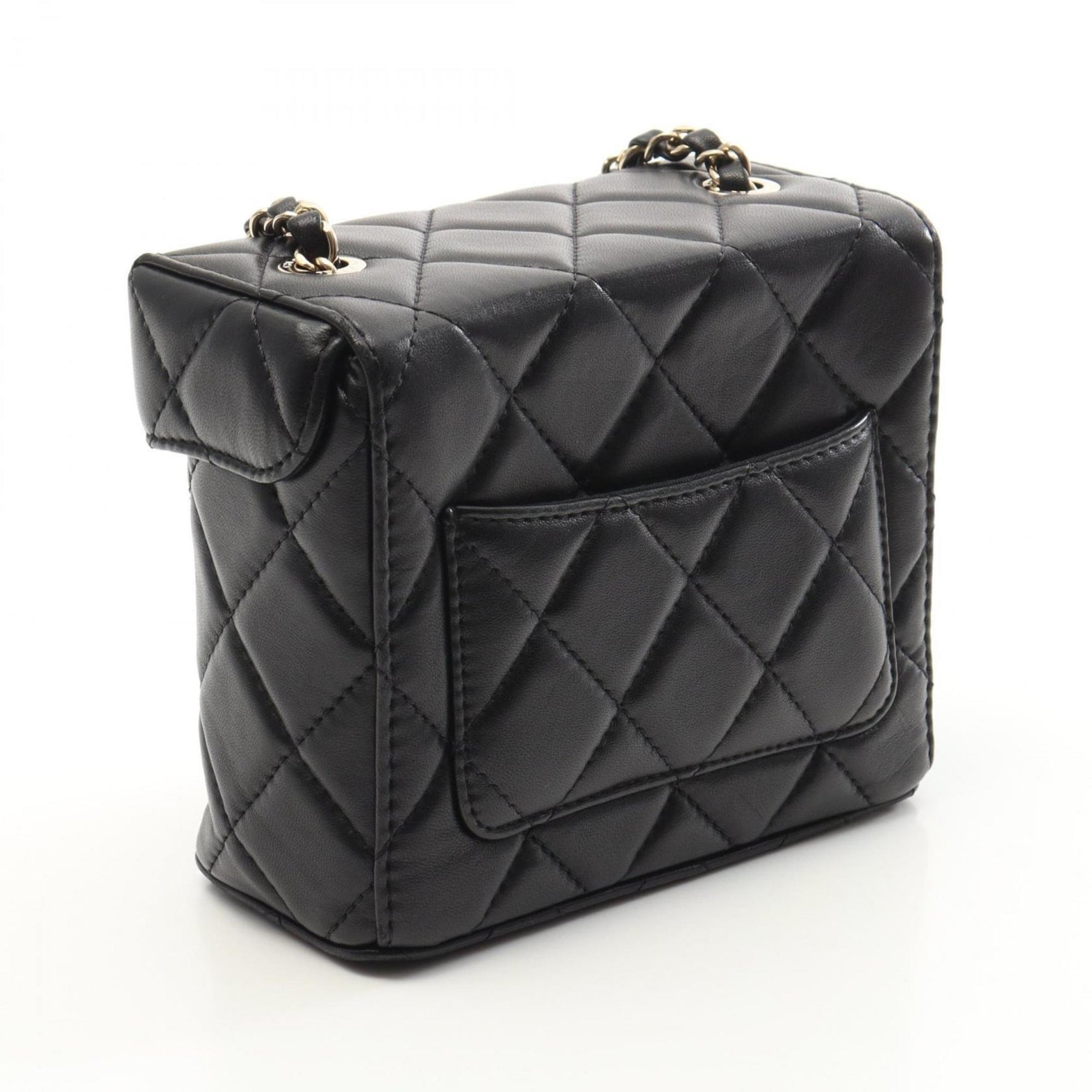 CHANEL Matelasse Small Box Shoulder Bag in Lambskin Leather