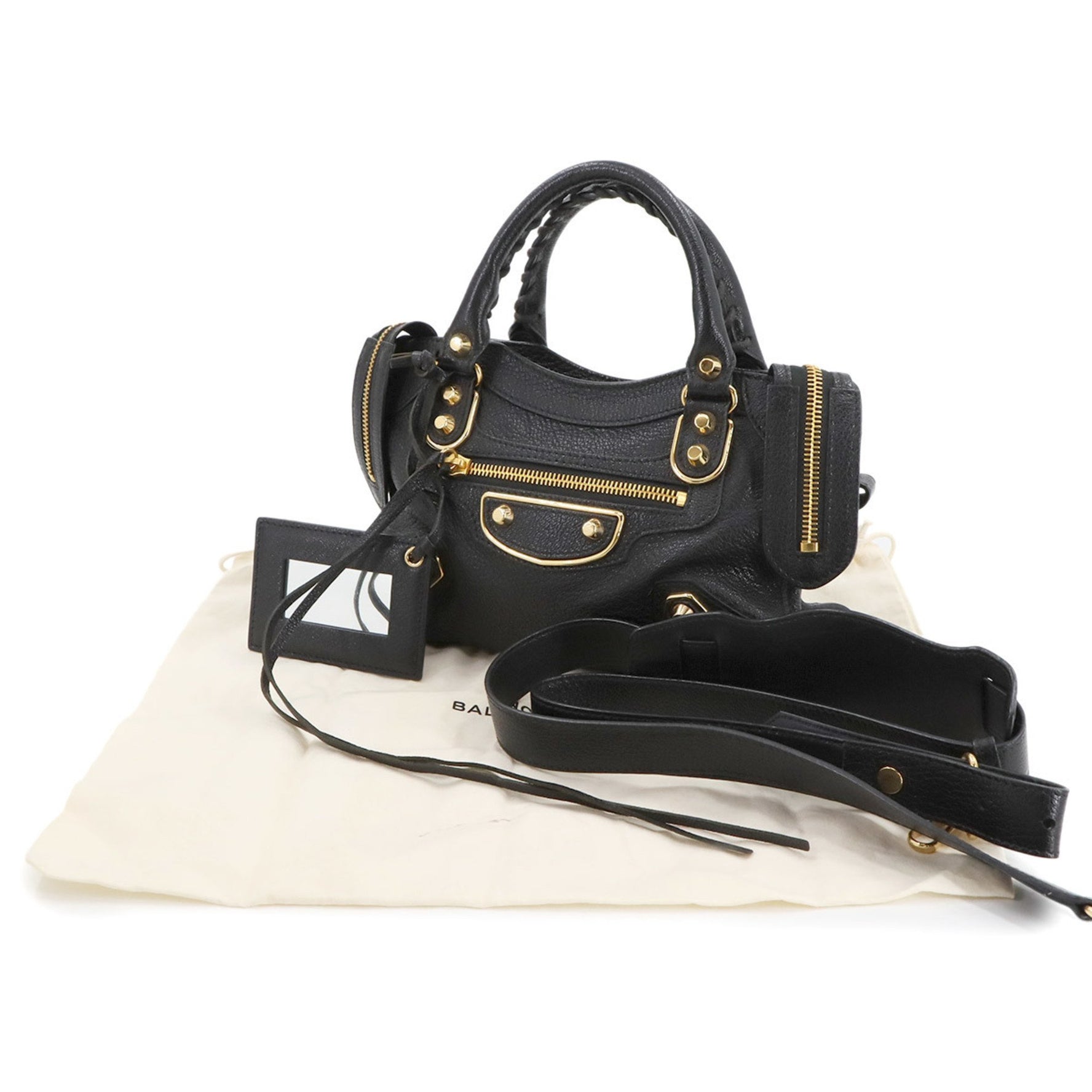 Balenciaga Classic Metallic Edge Mini City hand/shoulder bag in leather