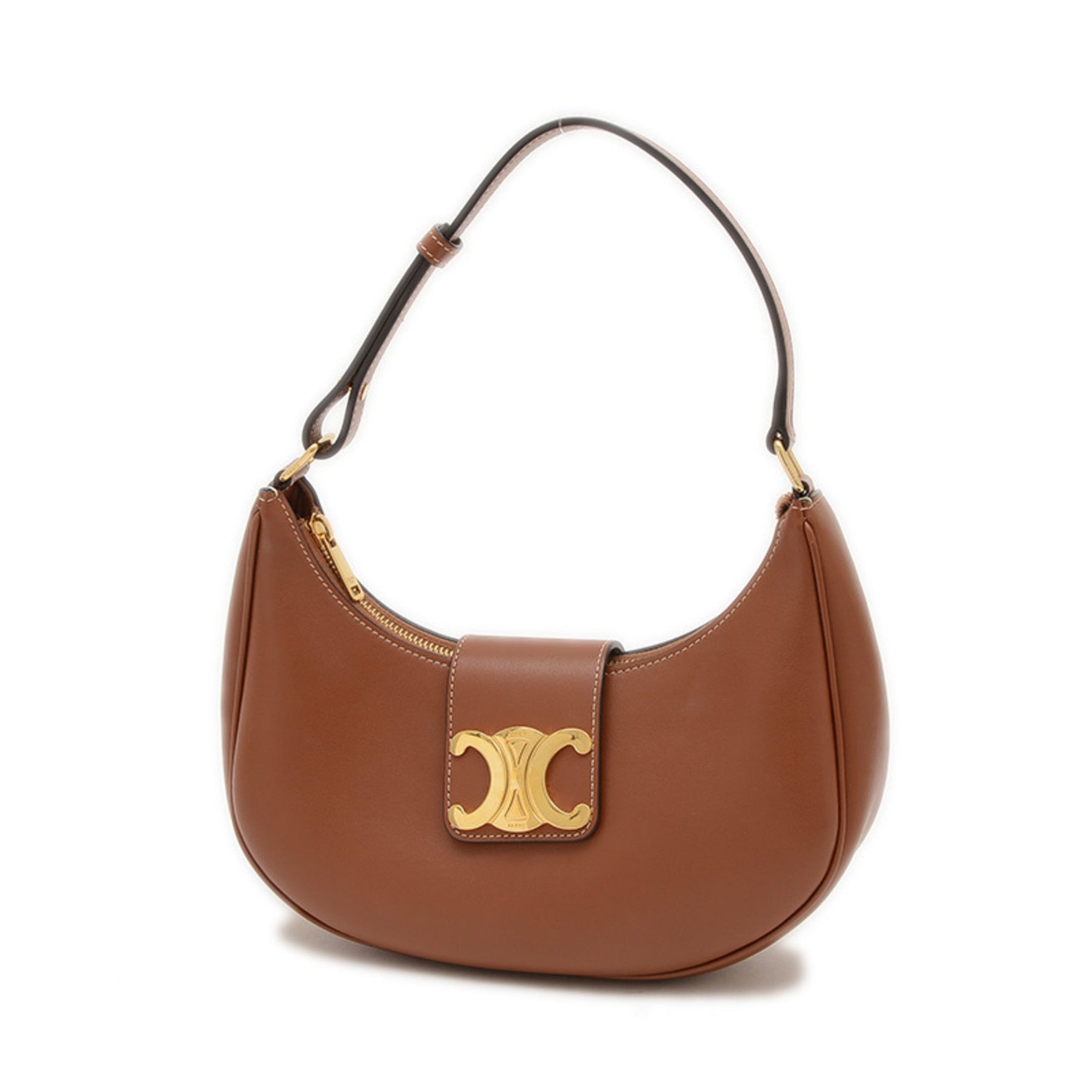 Celine Medium Ava Triomphe Handbag Calfskin Tan BP