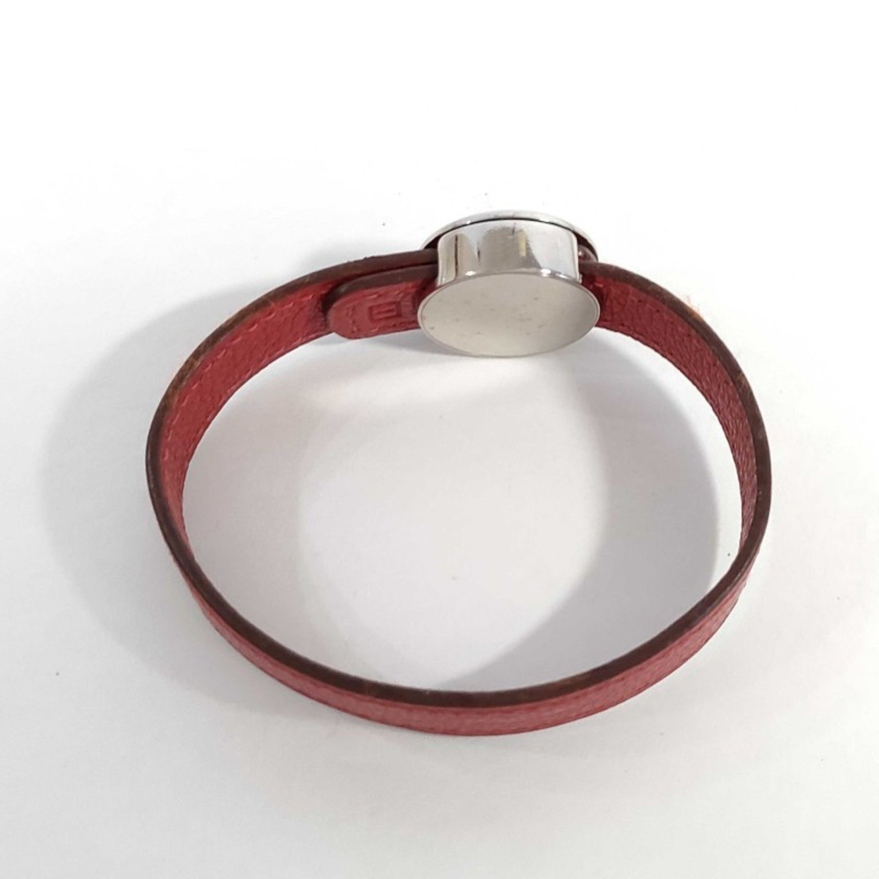 HERMES Serie Looping Bracelet in Red and Black Leather