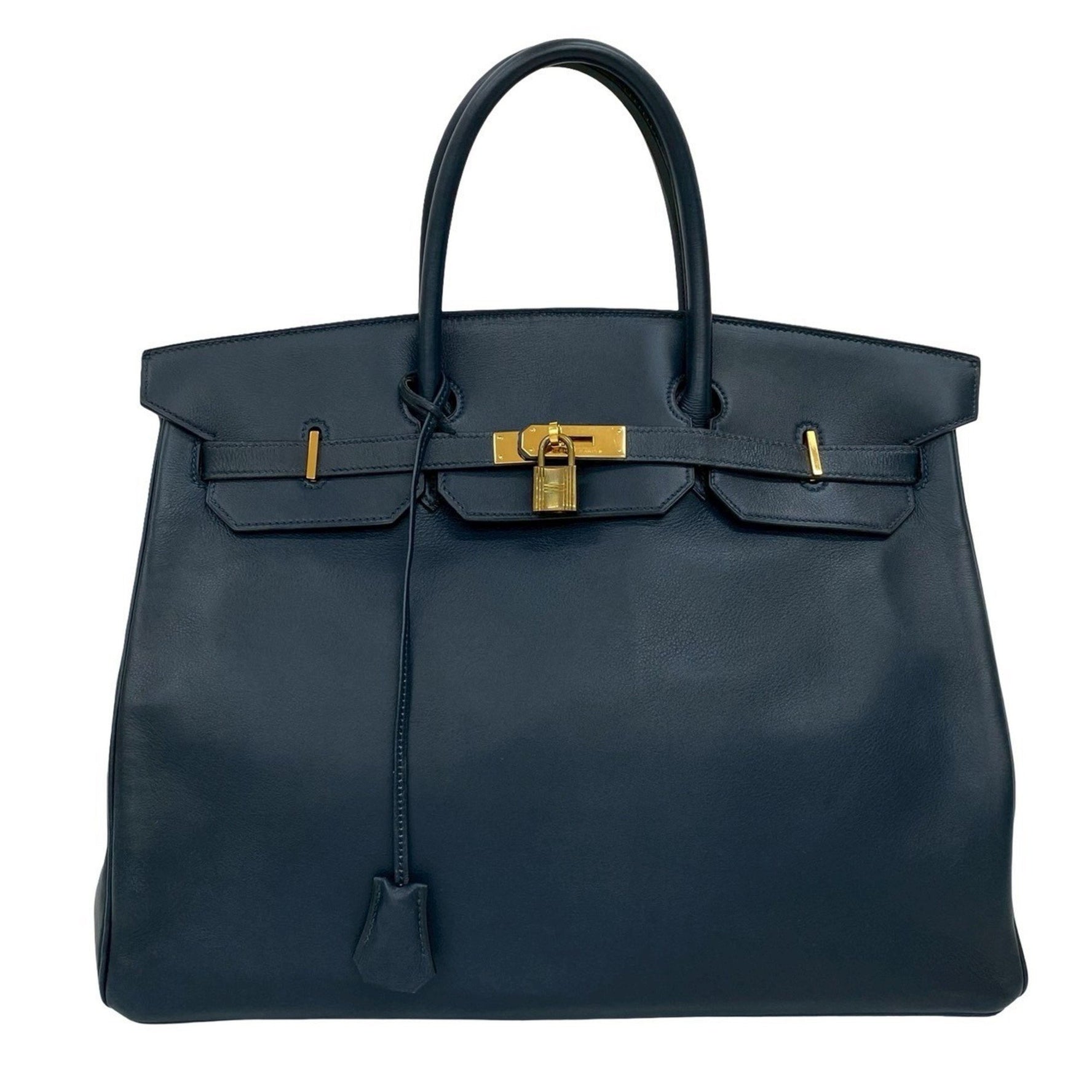 HERMES Birkin 40 Veau Gulliver Leather Handbag/Business Bag, Size