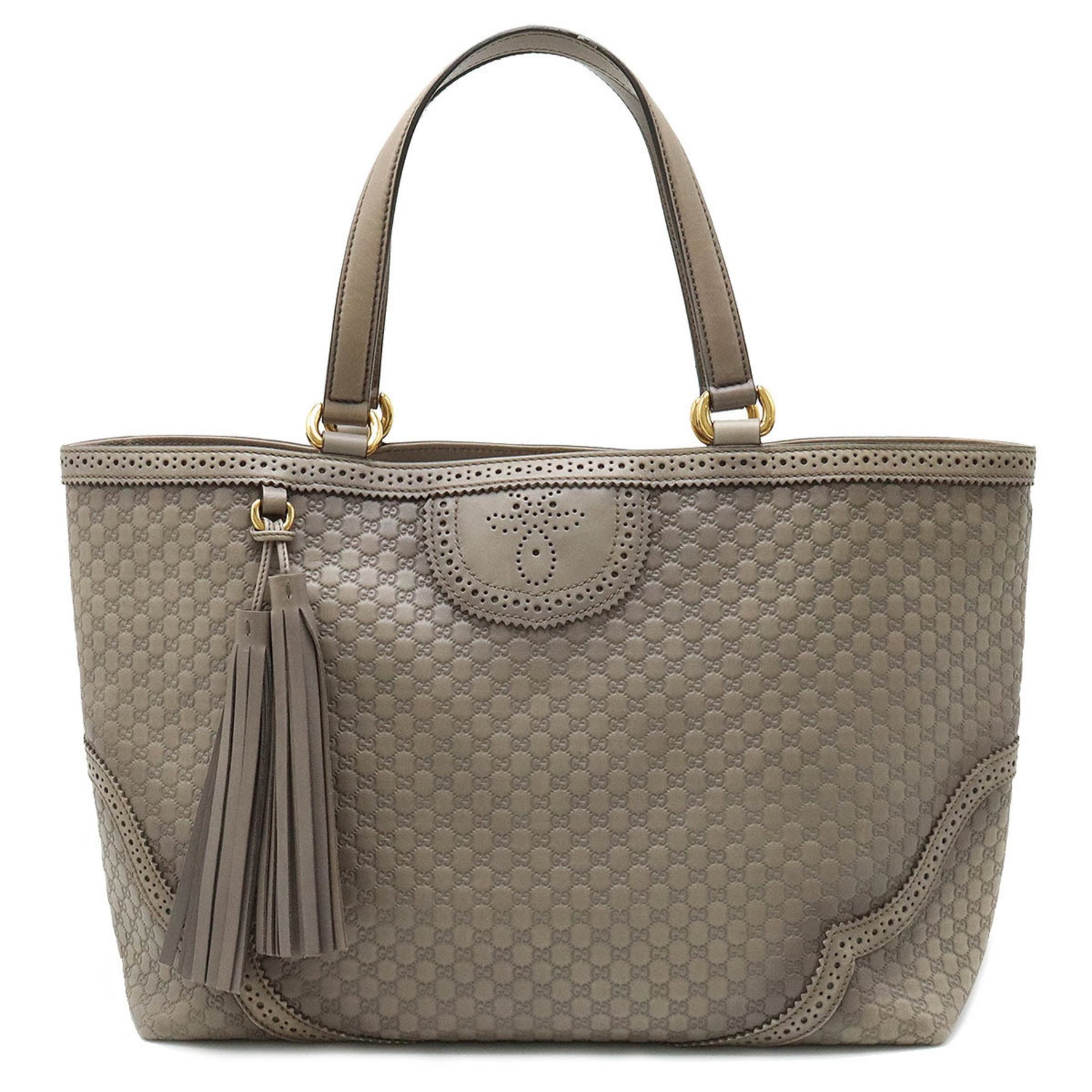 GUCCI Micro Guccisima Tassel Tote Bag Processed Leather