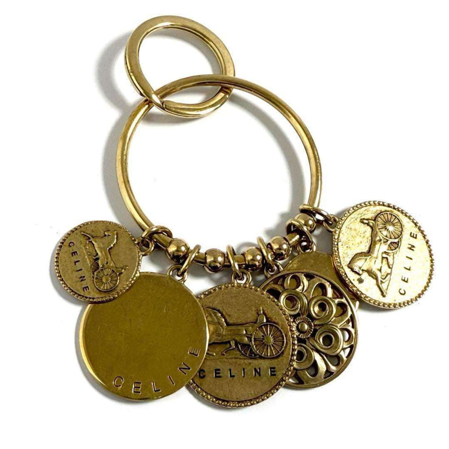 Celine Keyring Key Holder Bag Charm Vintage