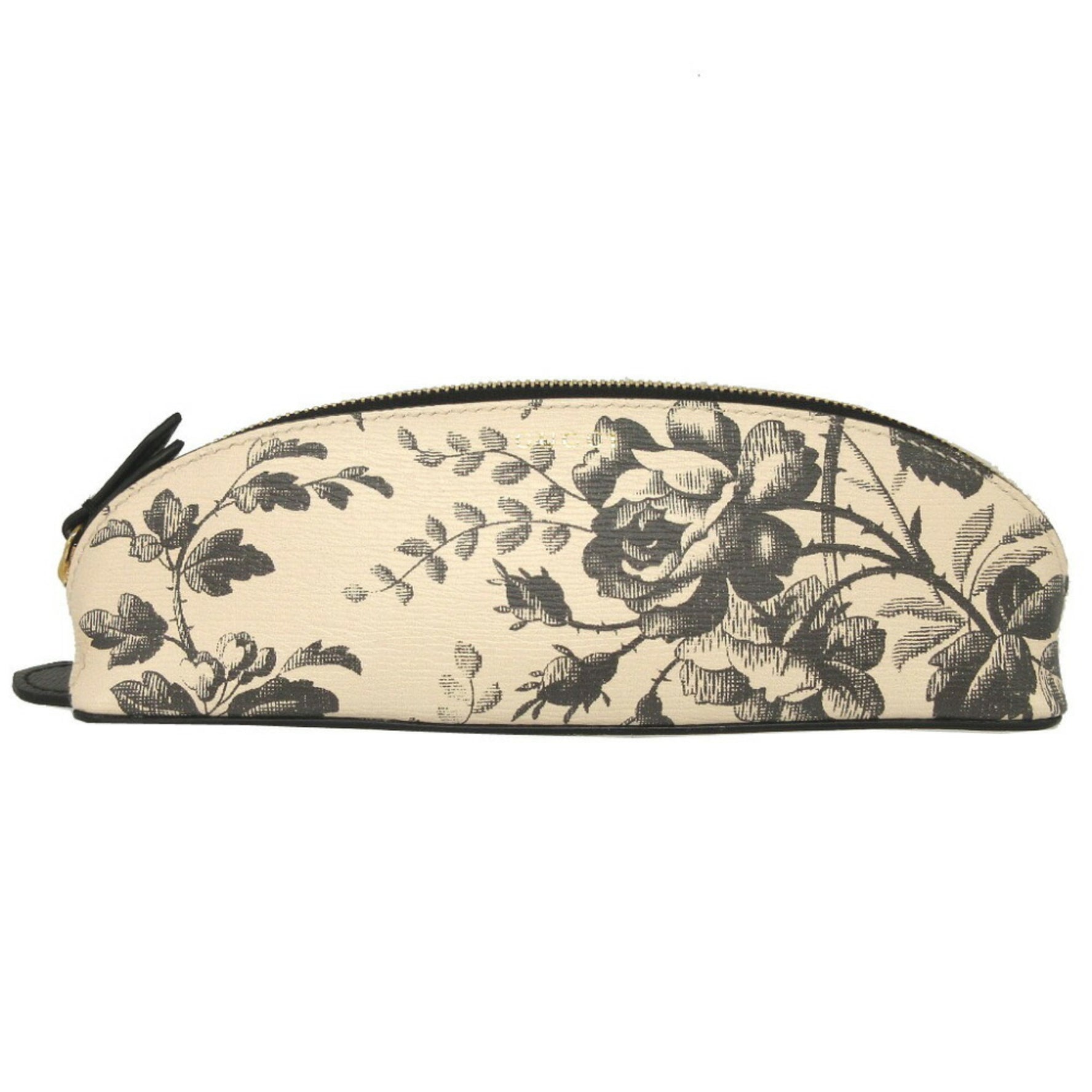 Gucci Herbarium Leather Beige Black Pencil Case