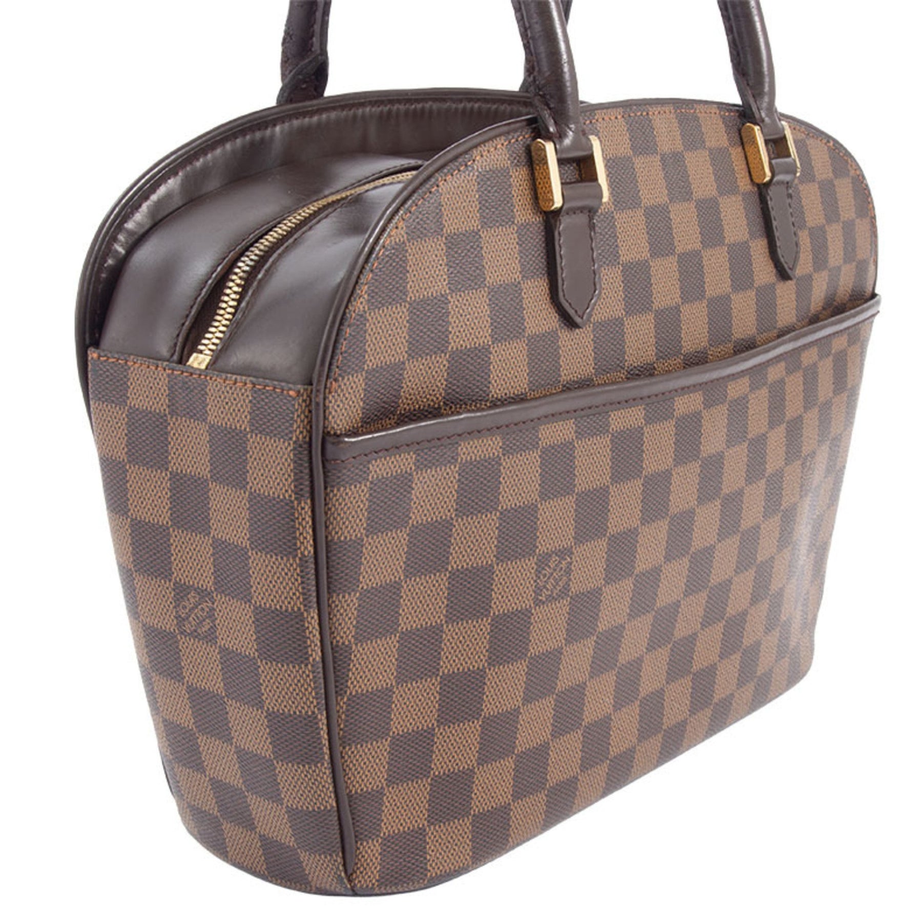 Louis Vuitton Saria Horizontal Handbag Damier Ebene Canvas
