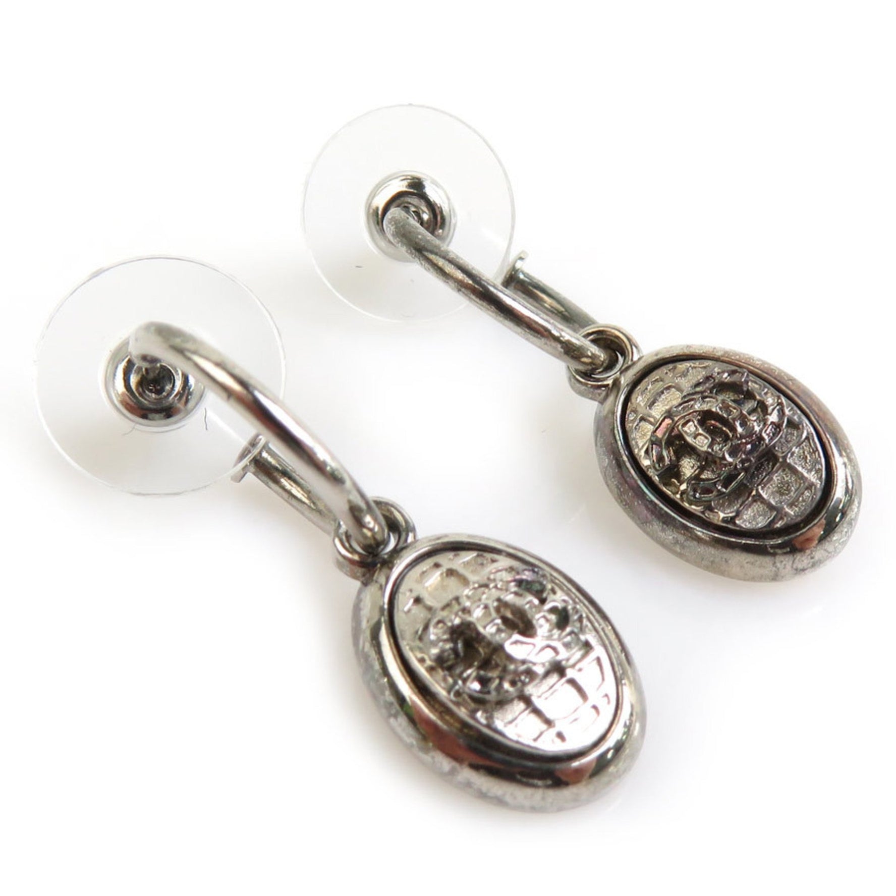 CHANEL Coco Mark Metal Earrings