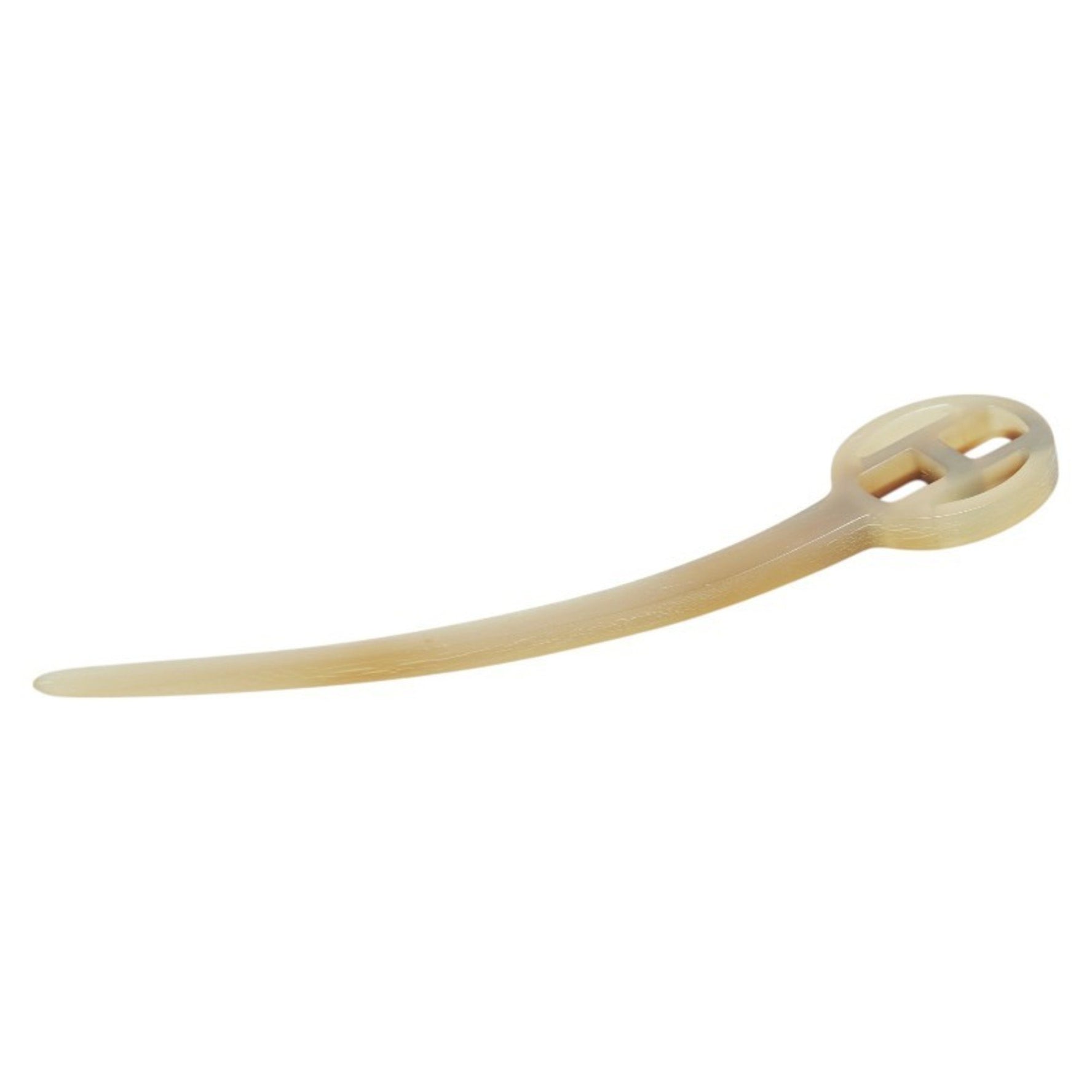Hermes Hairpin Hair Clip Clear Brown Plastic
