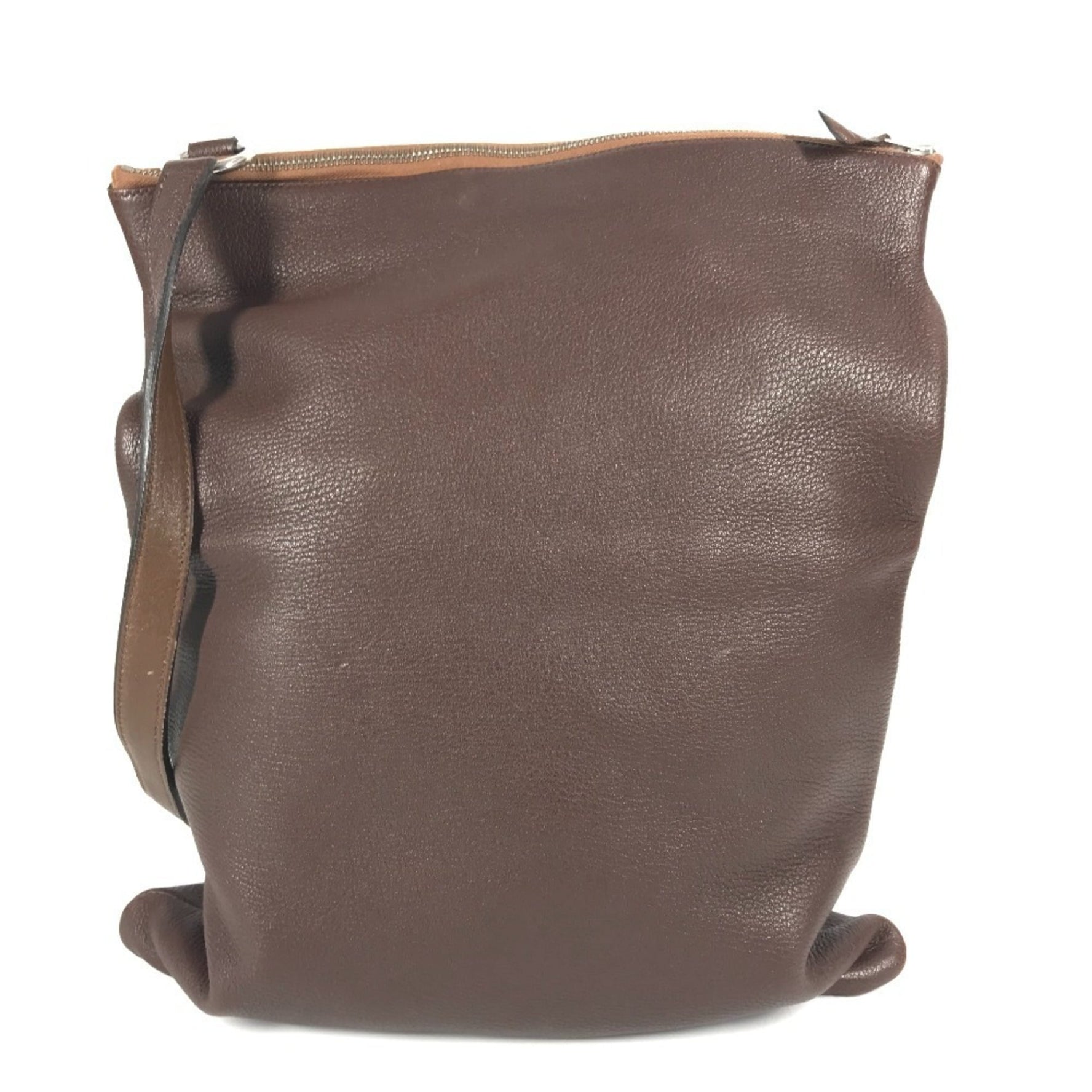 HERMES Vintage Okau Shoulder Bag, Leather