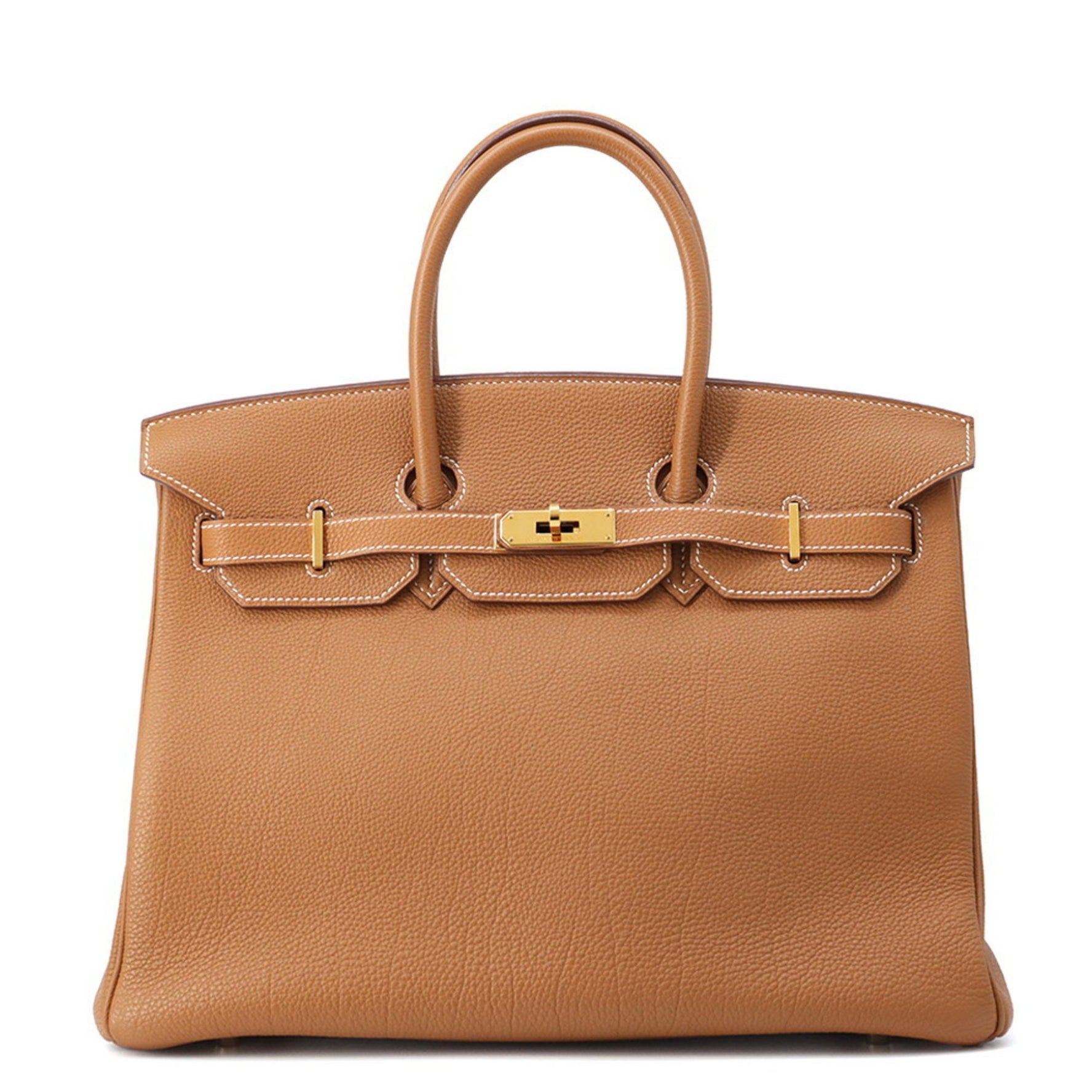 Hermes Birkin 35 Gold Togo K Stamped HERMES Handbag